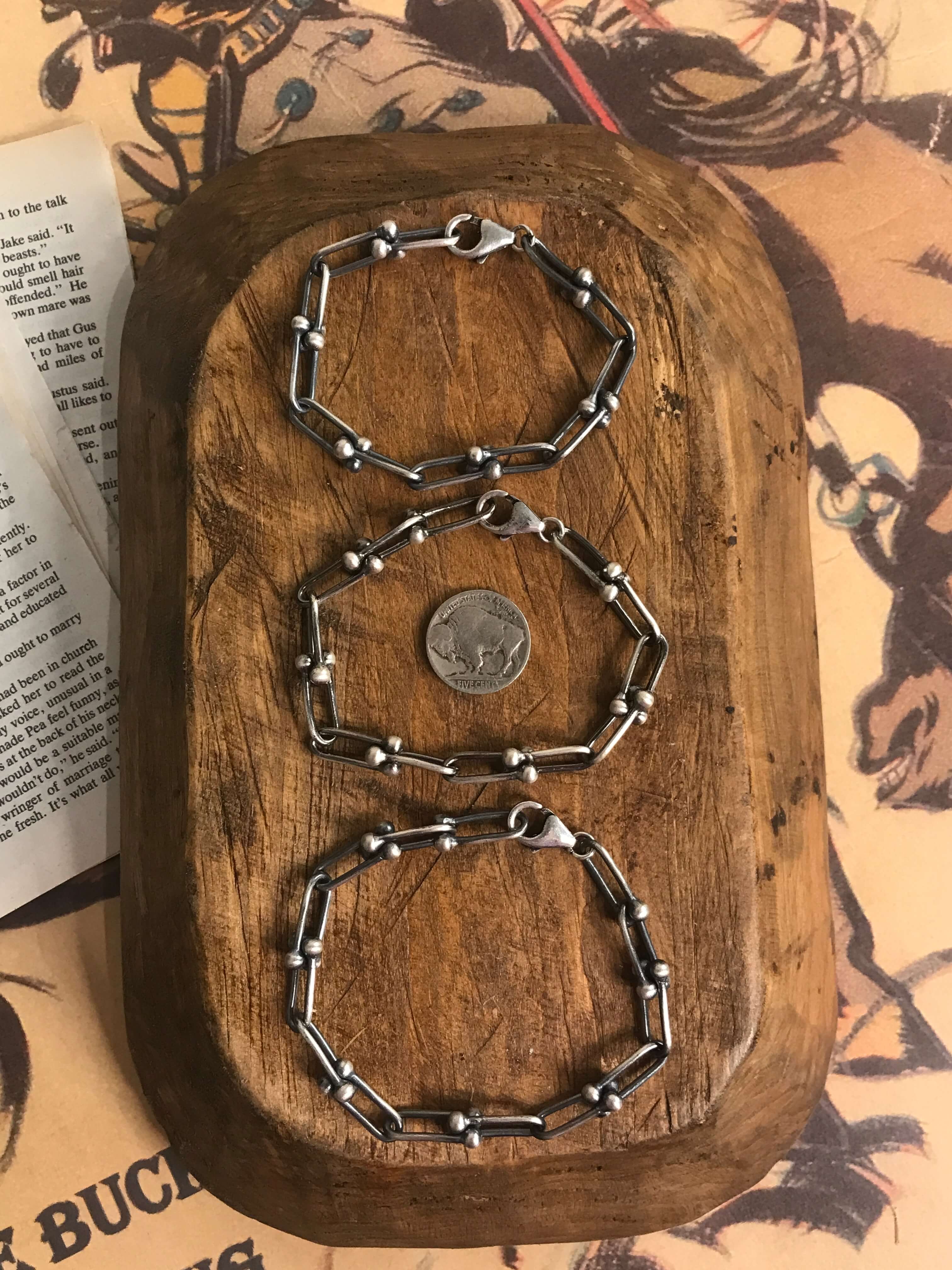 The Grande Calli Chain Bracelet-Bracelets & Cuffs-Calli Co., Turquoise and Silver Jewelry, Native American Handmade, Zuni Tribe, Navajo Tribe, Brock Texas