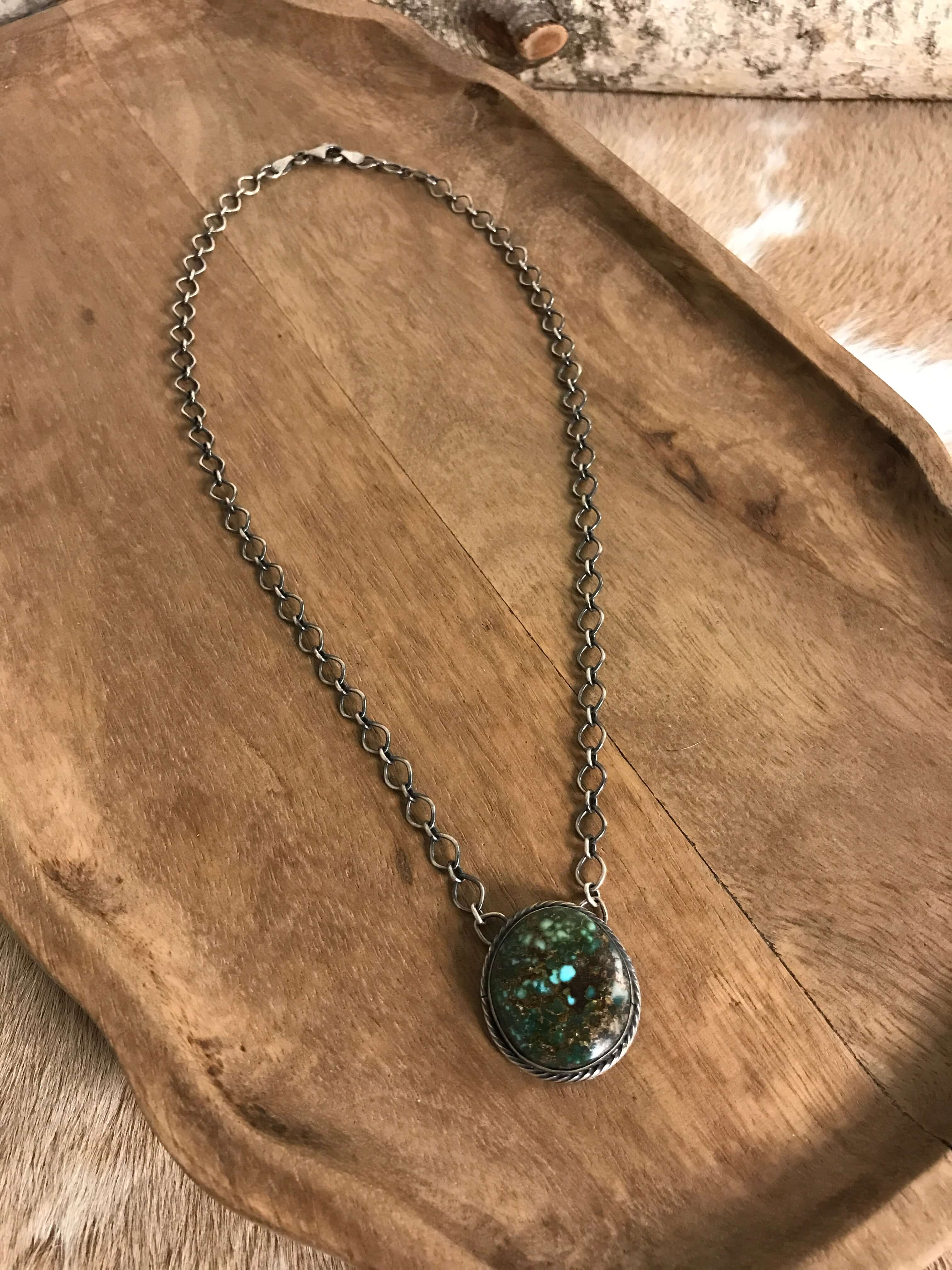 The Agave Necklace-Necklaces-Calli Co., Turquoise and Silver Jewelry, Native American Handmade, Zuni Tribe, Navajo Tribe, Brock Texas