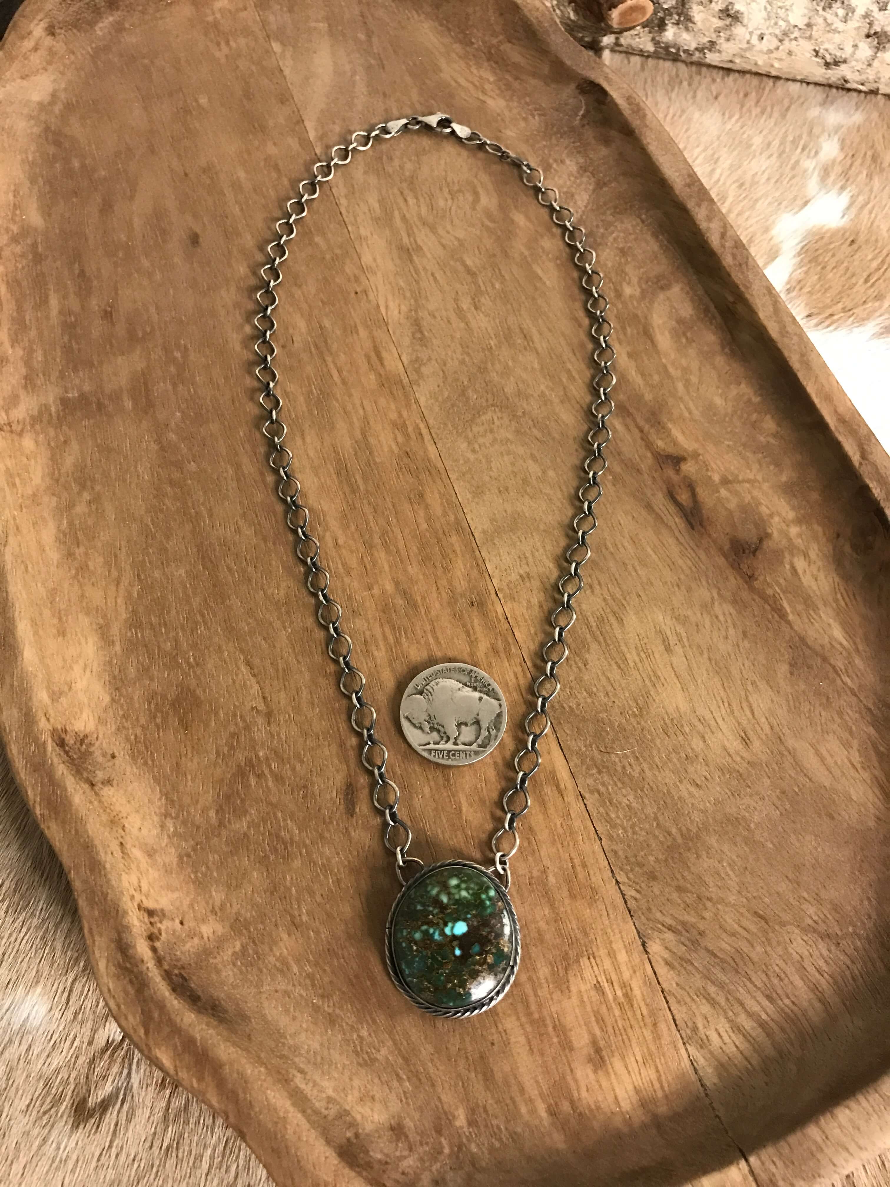 The Agave Necklace-Necklaces-Calli Co., Turquoise and Silver Jewelry, Native American Handmade, Zuni Tribe, Navajo Tribe, Brock Texas
