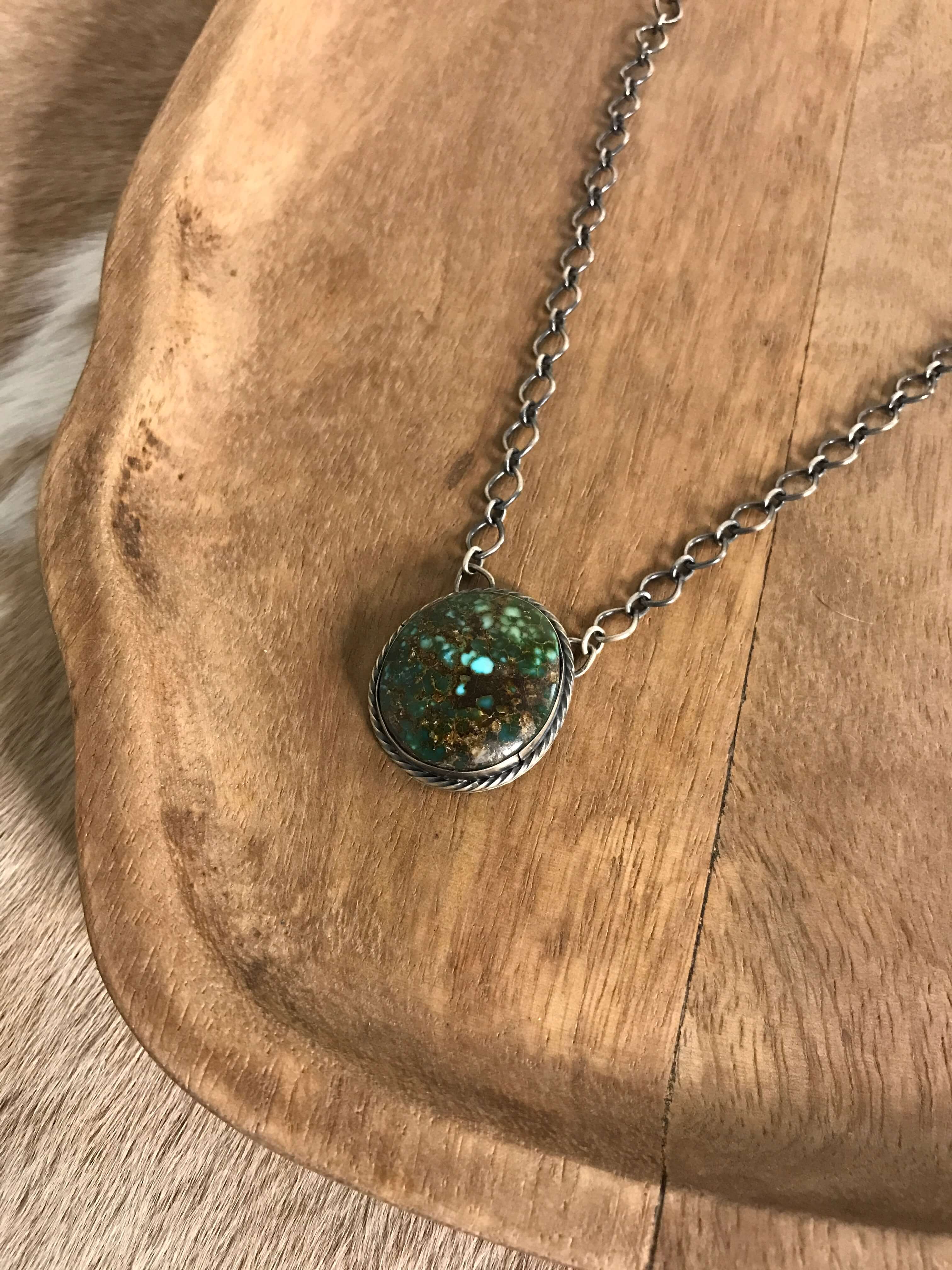 The Agave Necklace-Necklaces-Calli Co., Turquoise and Silver Jewelry, Native American Handmade, Zuni Tribe, Navajo Tribe, Brock Texas
