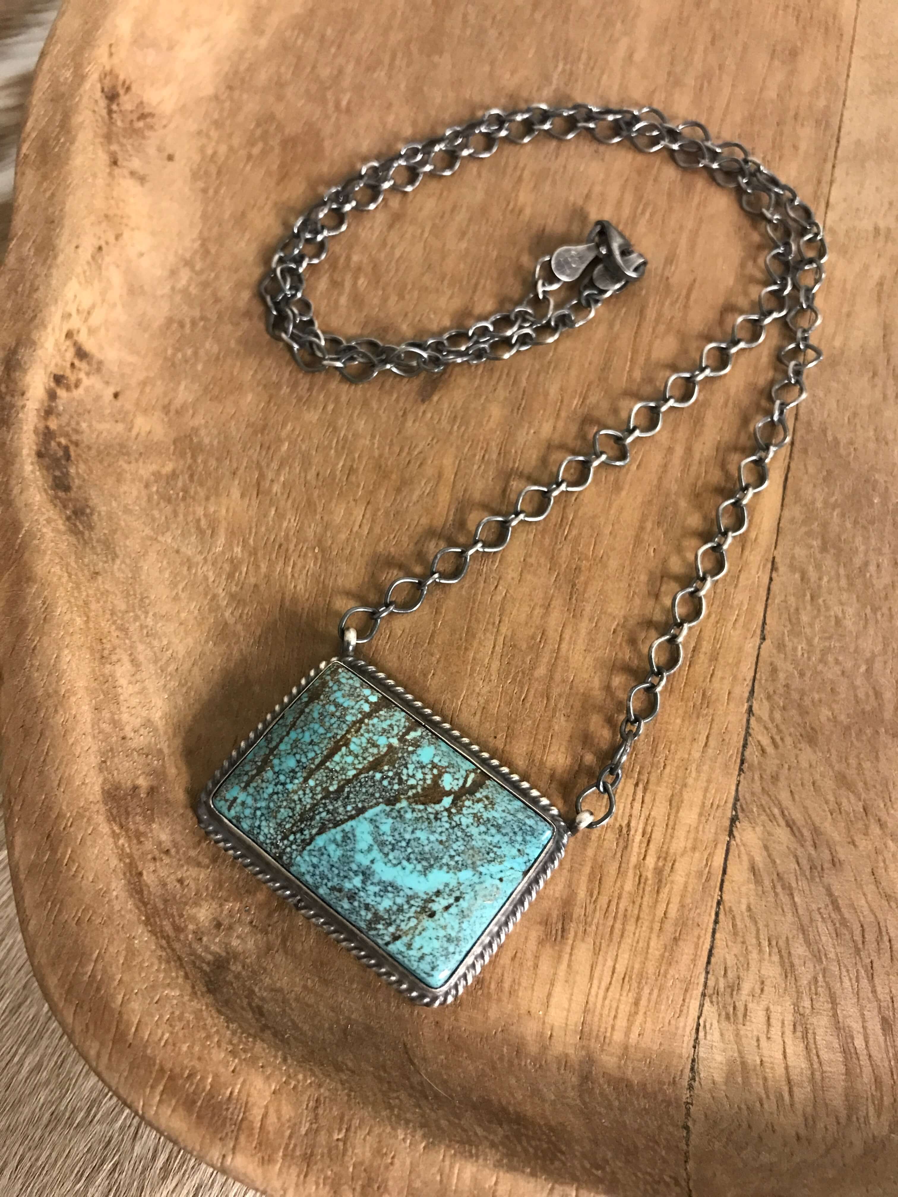 The Navarro Black Jack Necklace, 2-Necklaces-Calli Co., Turquoise and Silver Jewelry, Native American Handmade, Zuni Tribe, Navajo Tribe, Brock Texas