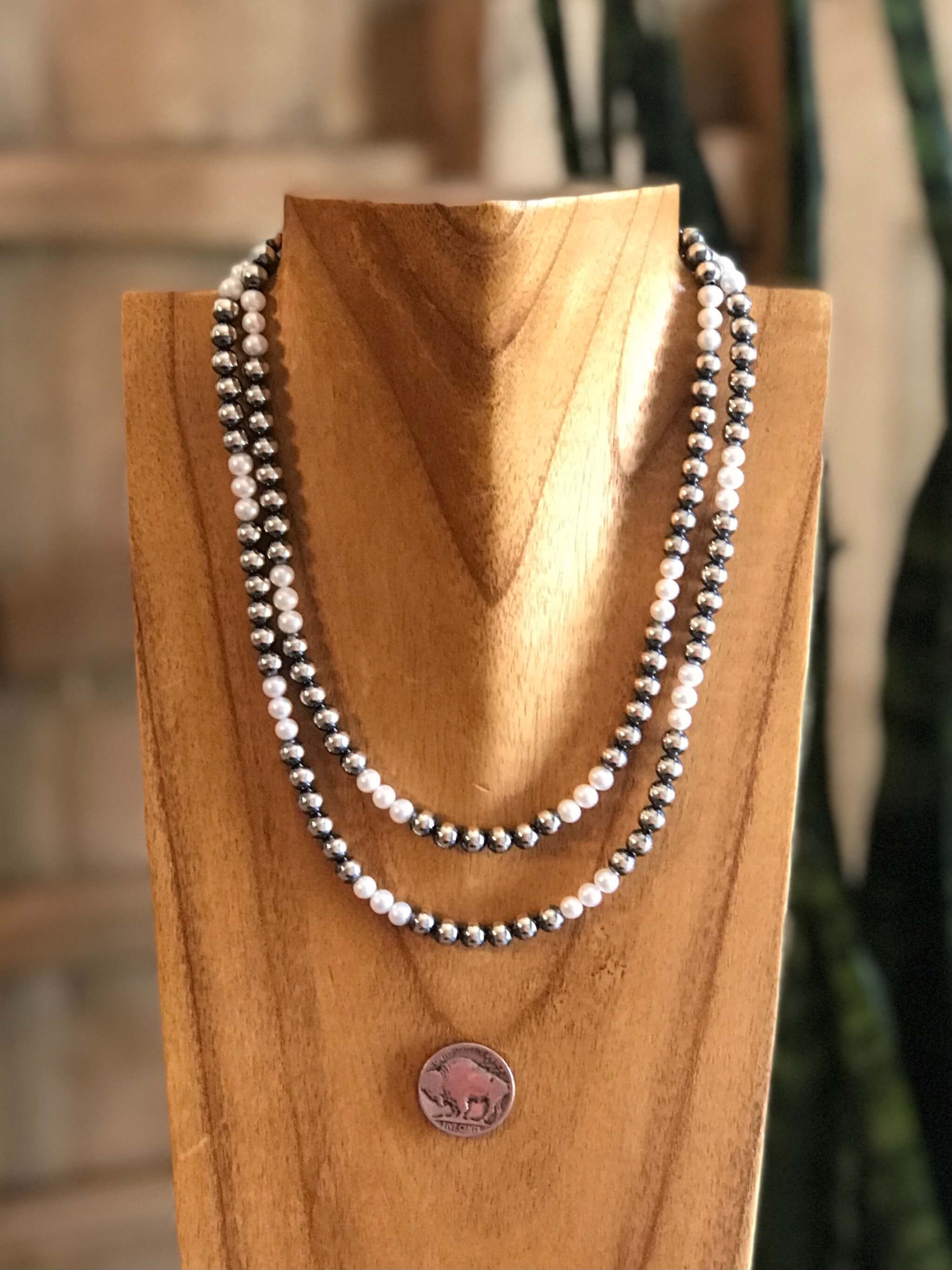 The Navarre Necklace-Necklaces-Calli Co., Turquoise and Silver Jewelry, Native American Handmade, Zuni Tribe, Navajo Tribe, Brock Texas