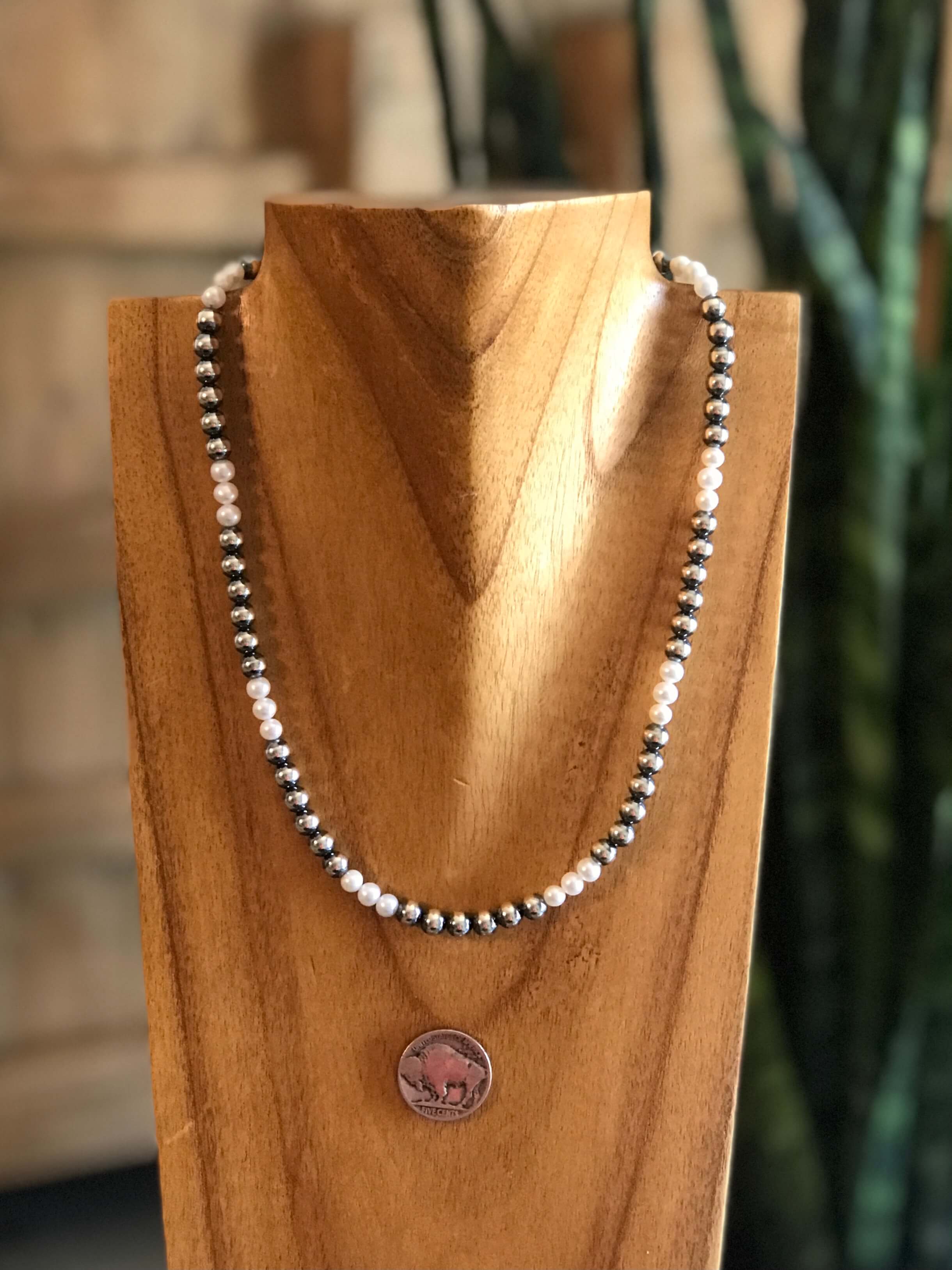 The Navarre Necklace-Necklaces-Calli Co., Turquoise and Silver Jewelry, Native American Handmade, Zuni Tribe, Navajo Tribe, Brock Texas