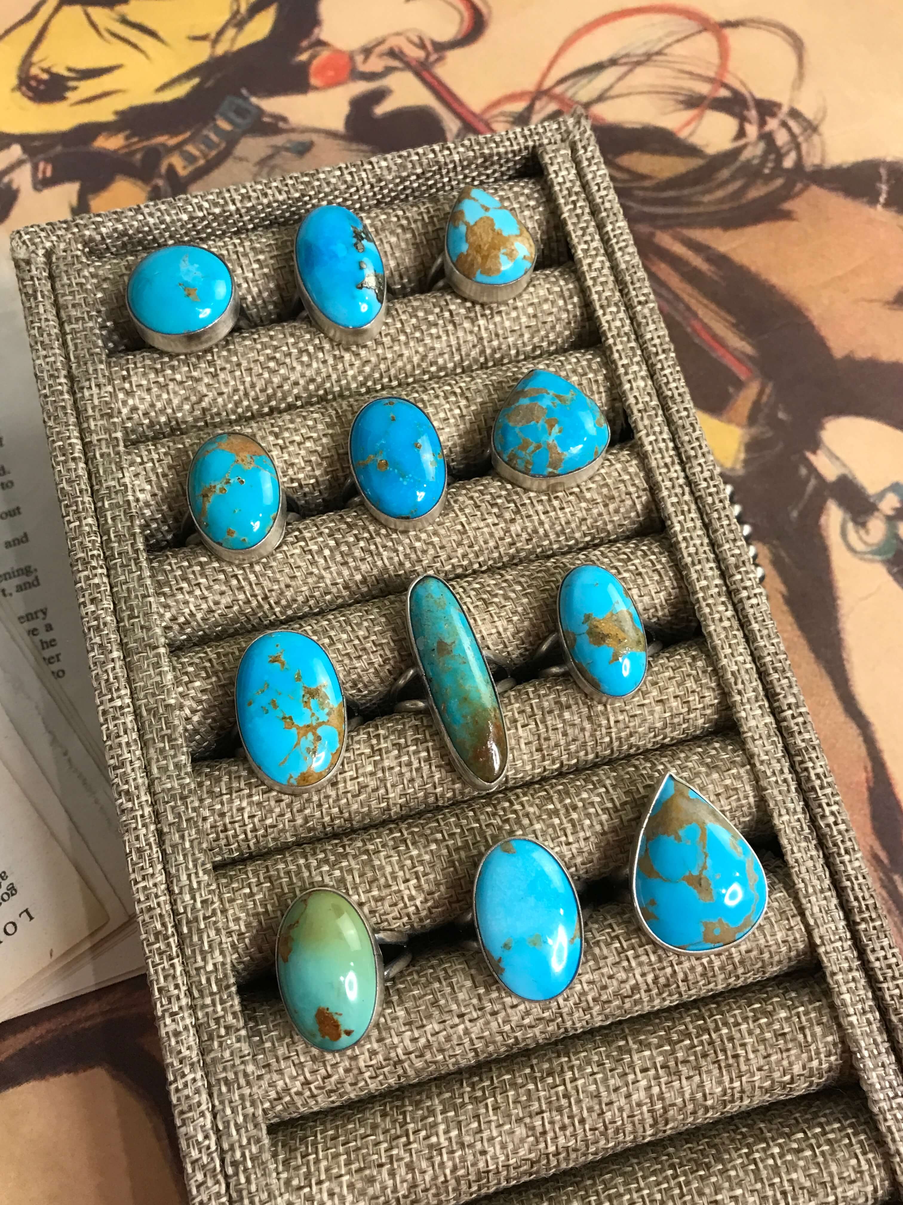 The Turks Rings-Rings-Calli Co., Turquoise and Silver Jewelry, Native American Handmade, Zuni Tribe, Navajo Tribe, Brock Texas