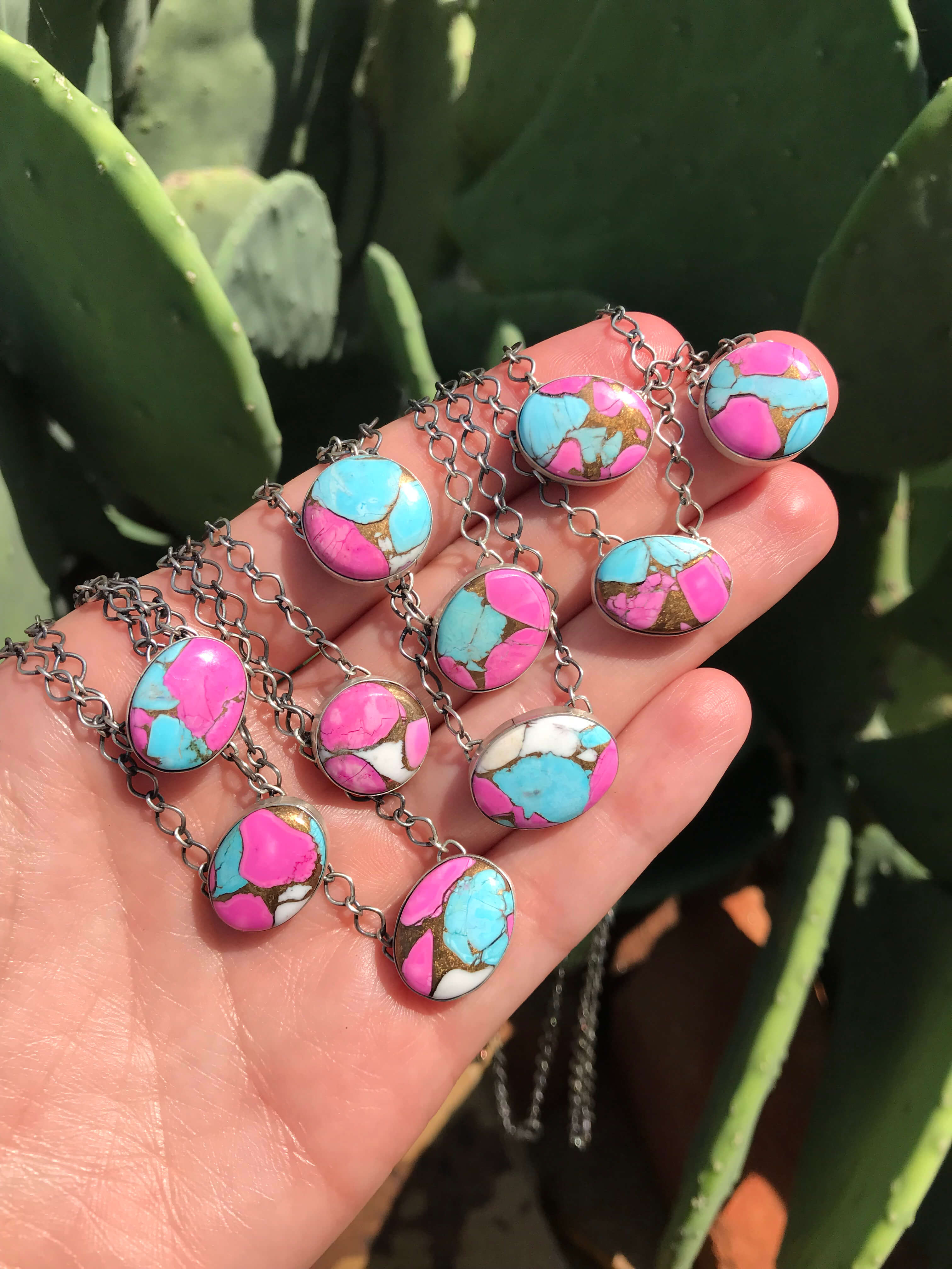 The Selby Necklaces-Necklaces-Calli Co., Turquoise and Silver Jewelry, Native American Handmade, Zuni Tribe, Navajo Tribe, Brock Texas