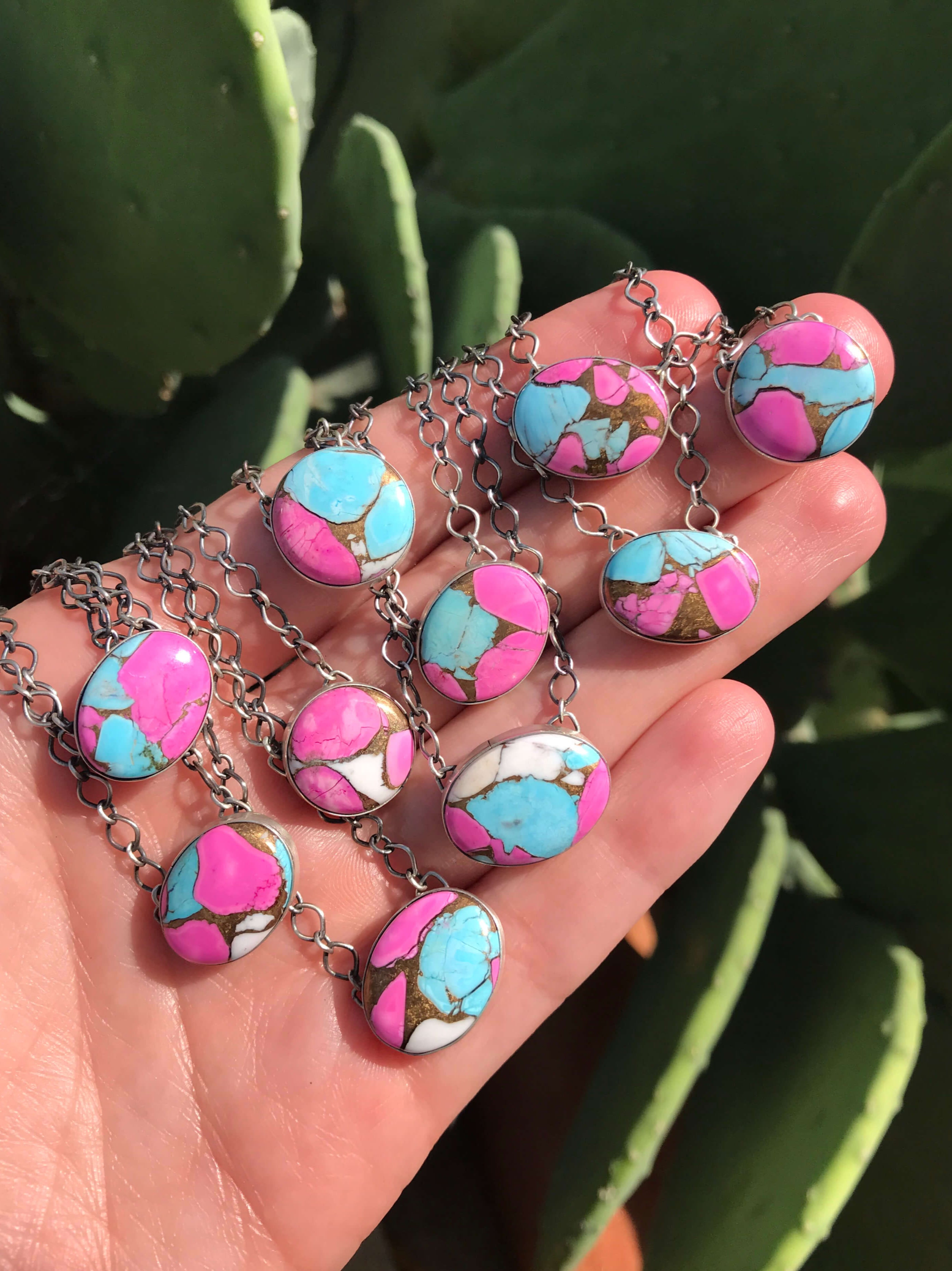 The Selby Necklaces-Necklaces-Calli Co., Turquoise and Silver Jewelry, Native American Handmade, Zuni Tribe, Navajo Tribe, Brock Texas