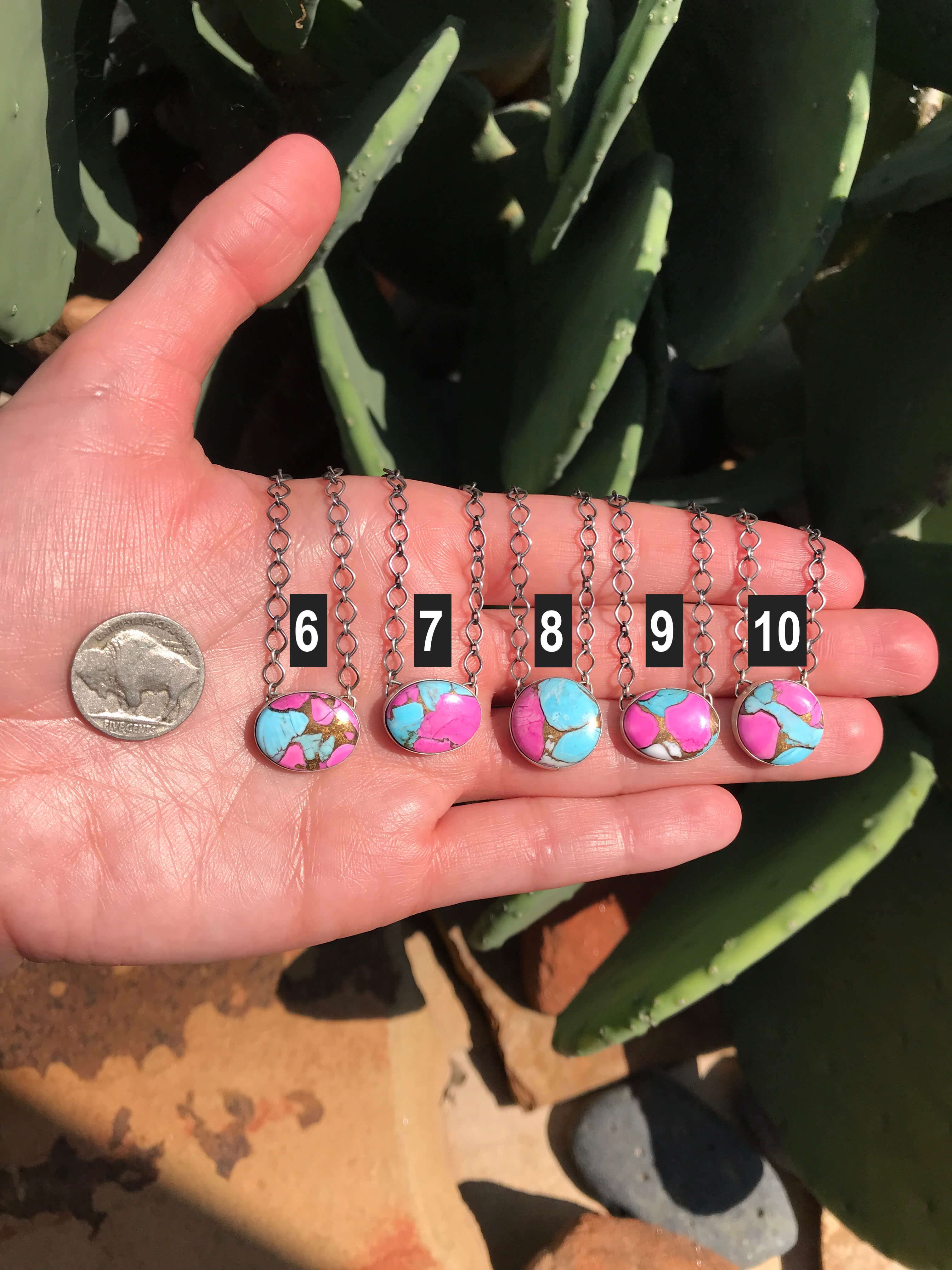 The Selby Necklaces-Necklaces-Calli Co., Turquoise and Silver Jewelry, Native American Handmade, Zuni Tribe, Navajo Tribe, Brock Texas