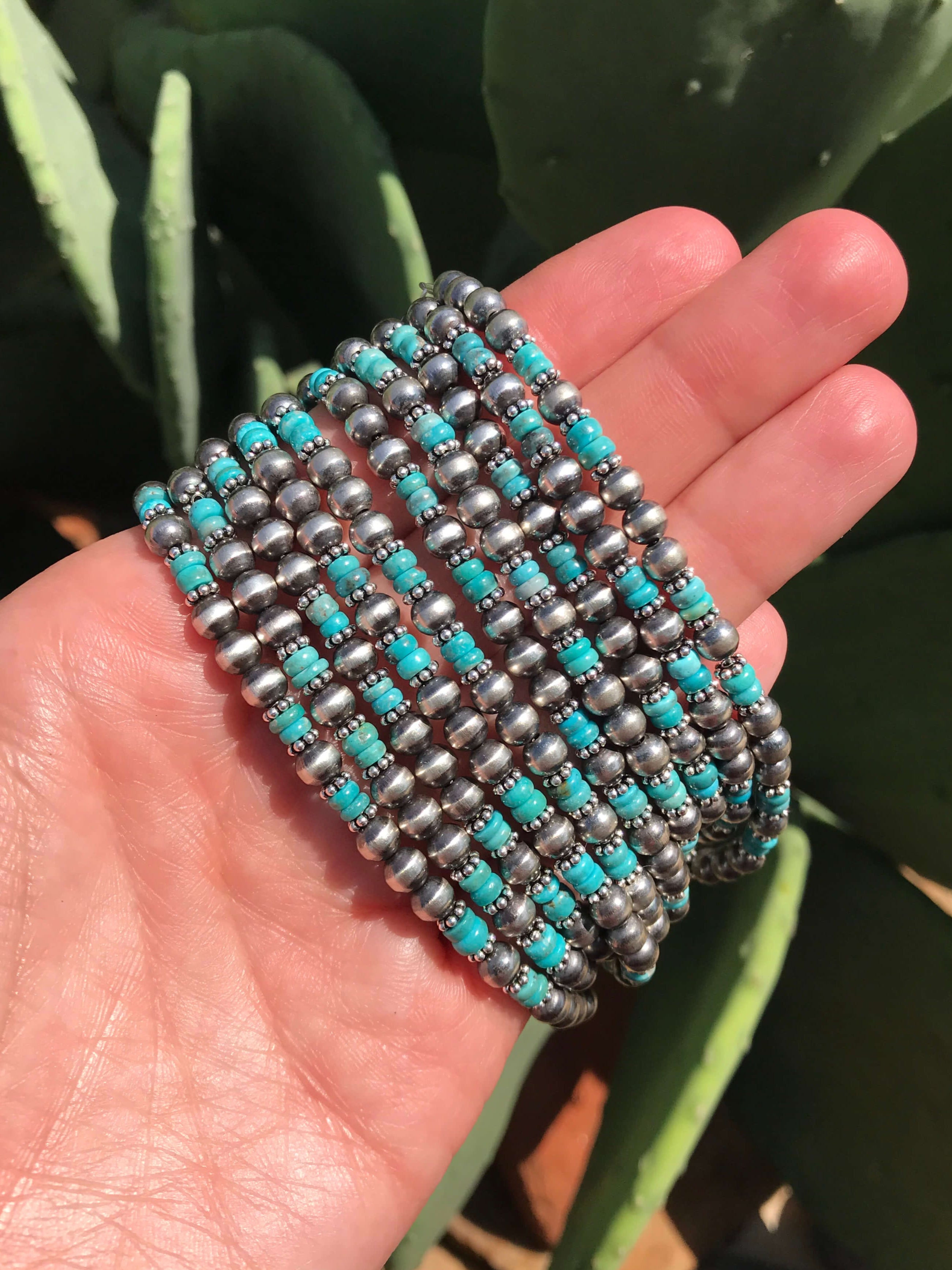The Nations Bracelet-Bracelets & Cuffs-Calli Co., Turquoise and Silver Jewelry, Native American Handmade, Zuni Tribe, Navajo Tribe, Brock Texas