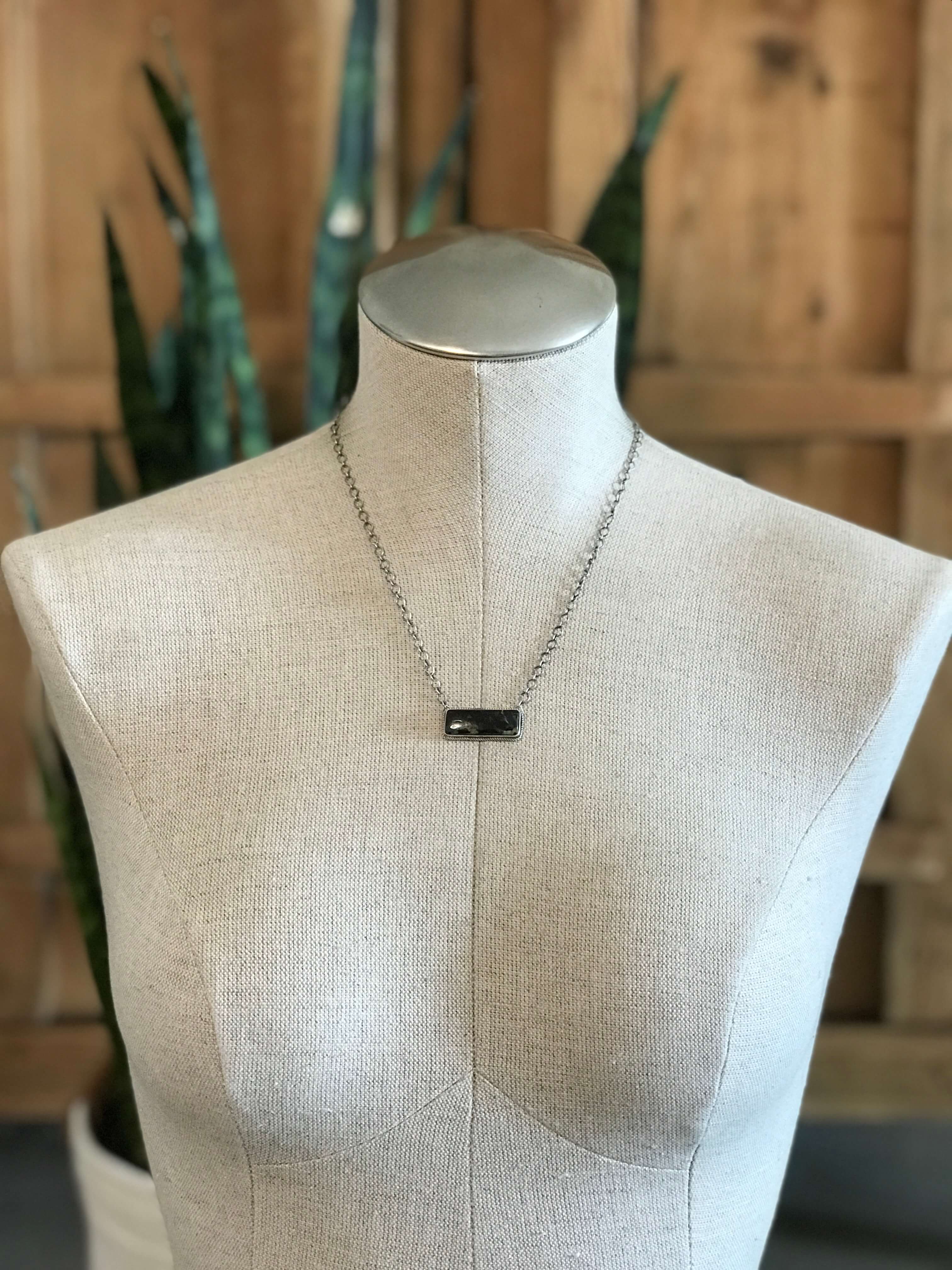 The Calvert Black Jack Necklace, 1-Necklaces-Calli Co., Turquoise and Silver Jewelry, Native American Handmade, Zuni Tribe, Navajo Tribe, Brock Texas