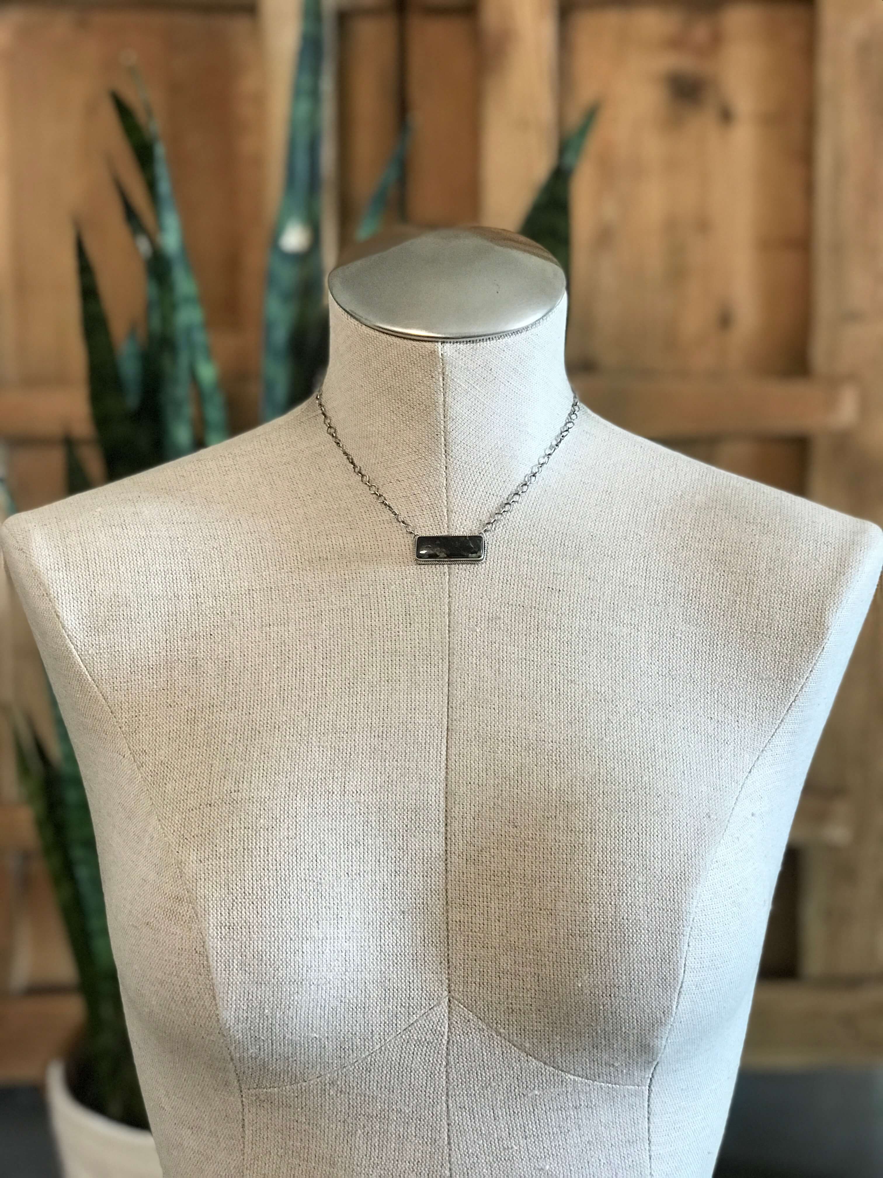 The Calvert Black Jack Necklace, 1-Necklaces-Calli Co., Turquoise and Silver Jewelry, Native American Handmade, Zuni Tribe, Navajo Tribe, Brock Texas