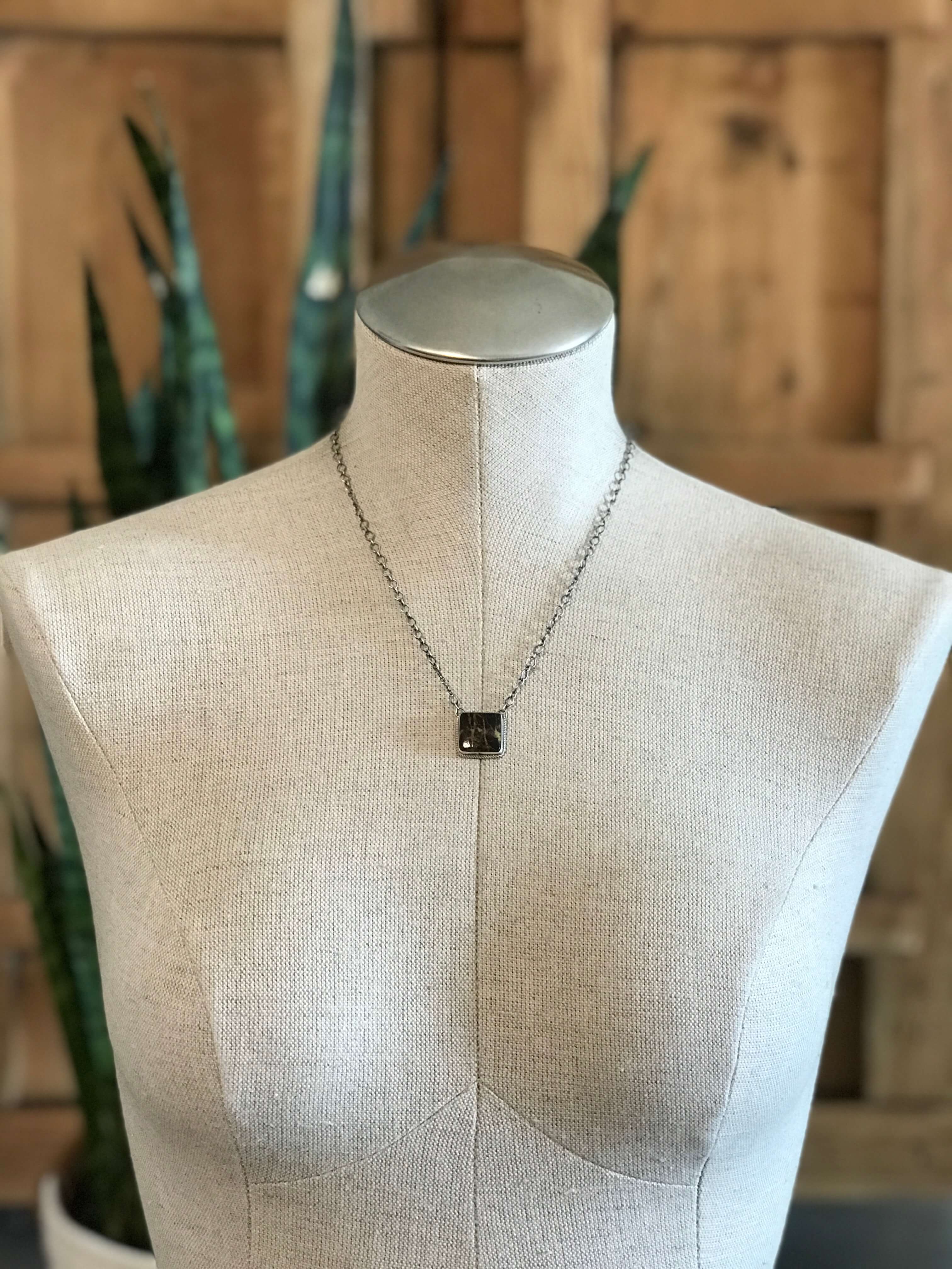 The Calvert Black Jack Necklace, 2-Necklaces-Calli Co., Turquoise and Silver Jewelry, Native American Handmade, Zuni Tribe, Navajo Tribe, Brock Texas