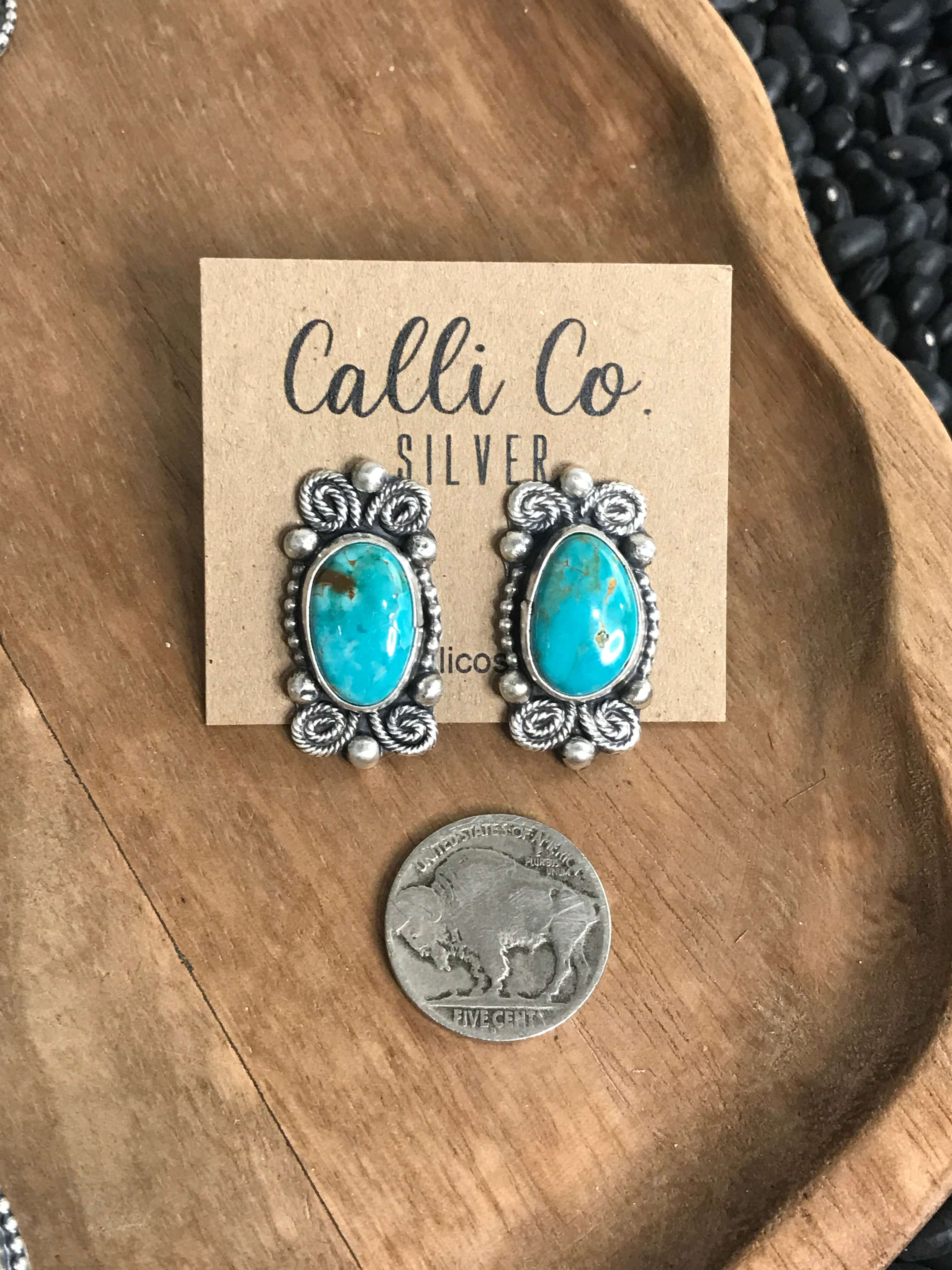 The Shima Lariat Necklace Set-Necklaces-Calli Co., Turquoise and Silver Jewelry, Native American Handmade, Zuni Tribe, Navajo Tribe, Brock Texas