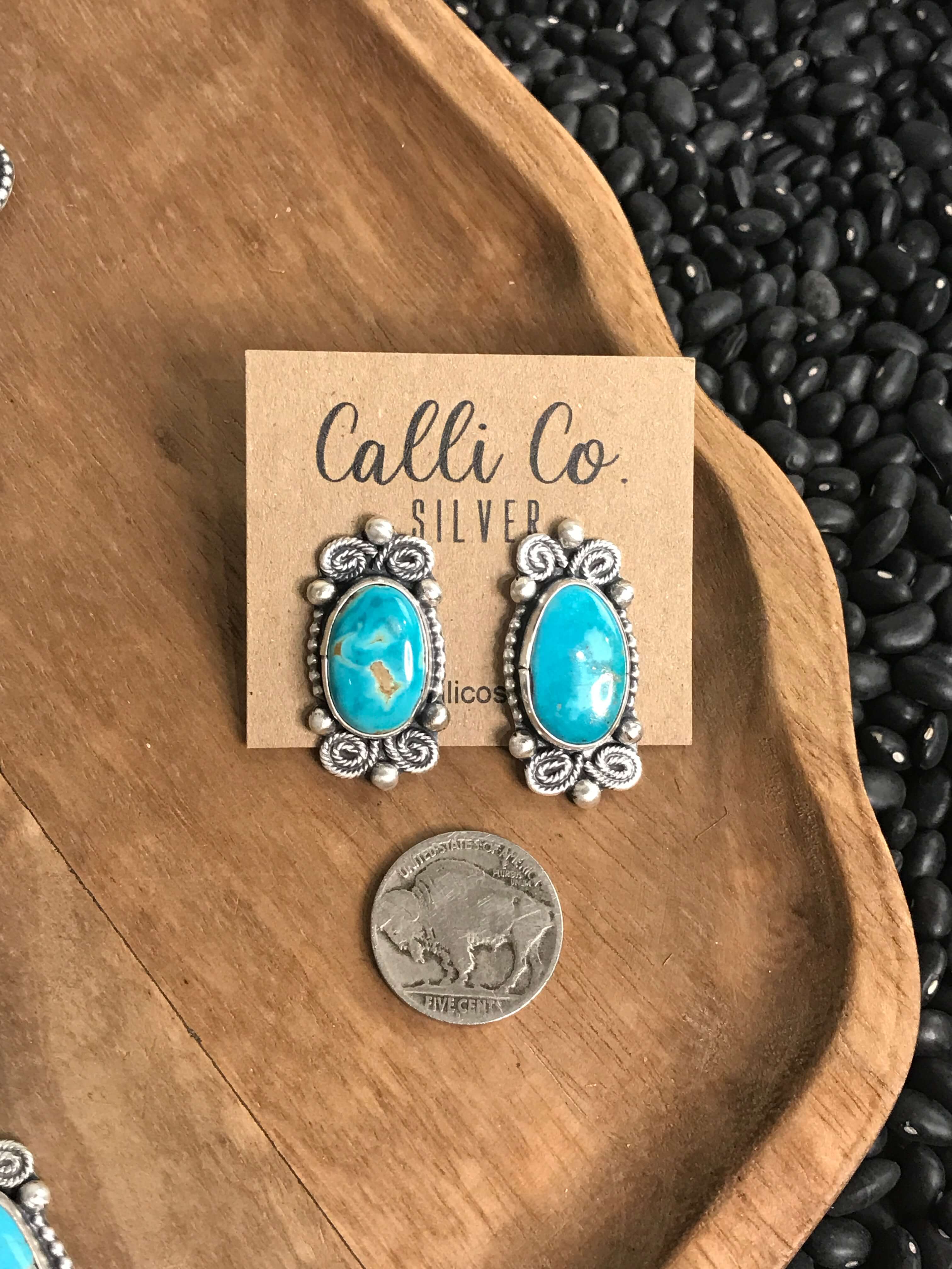 The Mansi Lariat Necklace Set-Necklaces-Calli Co., Turquoise and Silver Jewelry, Native American Handmade, Zuni Tribe, Navajo Tribe, Brock Texas