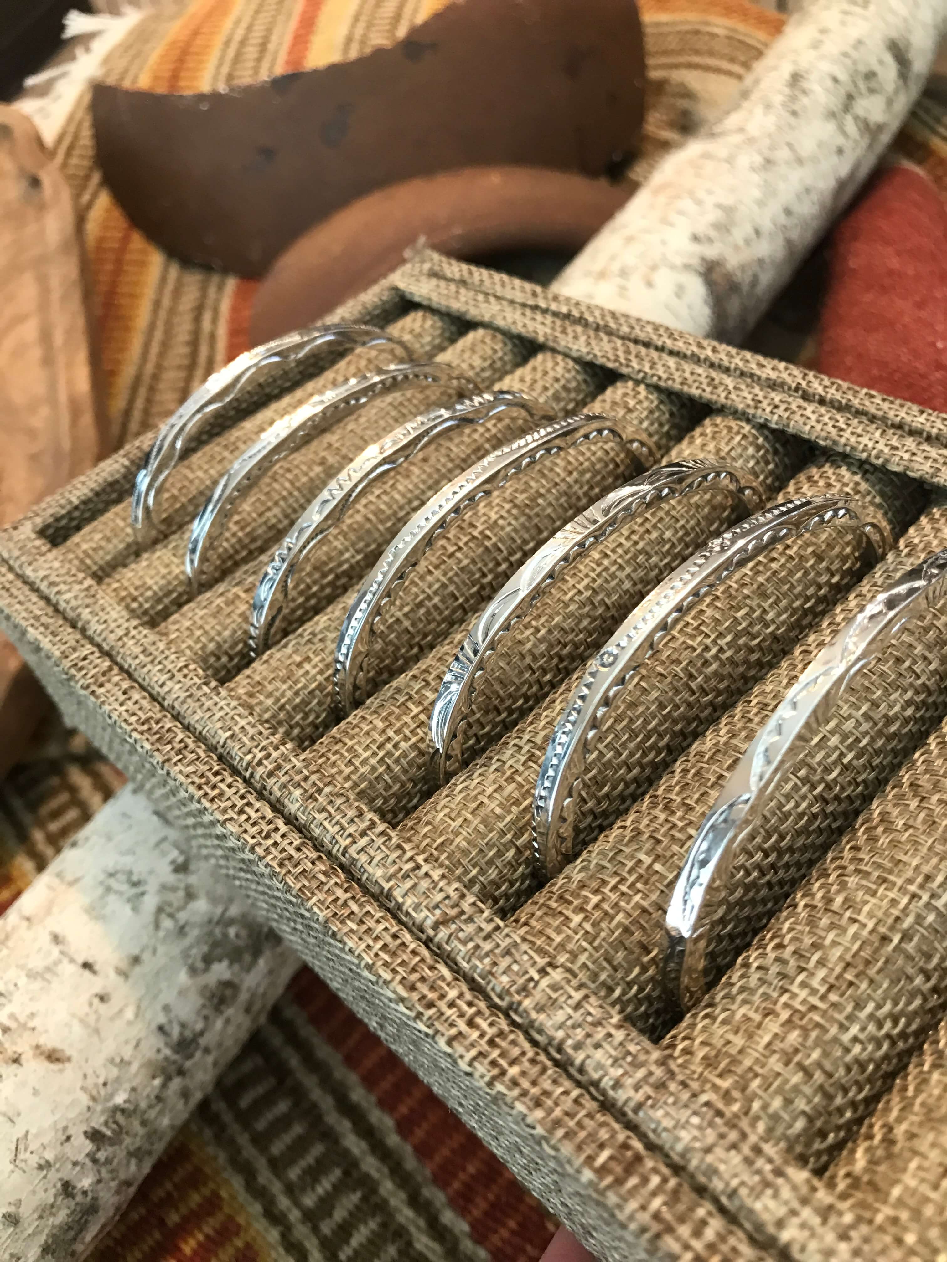 The Caddo Cuffs-Bracelets & Cuffs-Calli Co., Turquoise and Silver Jewelry, Native American Handmade, Zuni Tribe, Navajo Tribe, Brock Texas