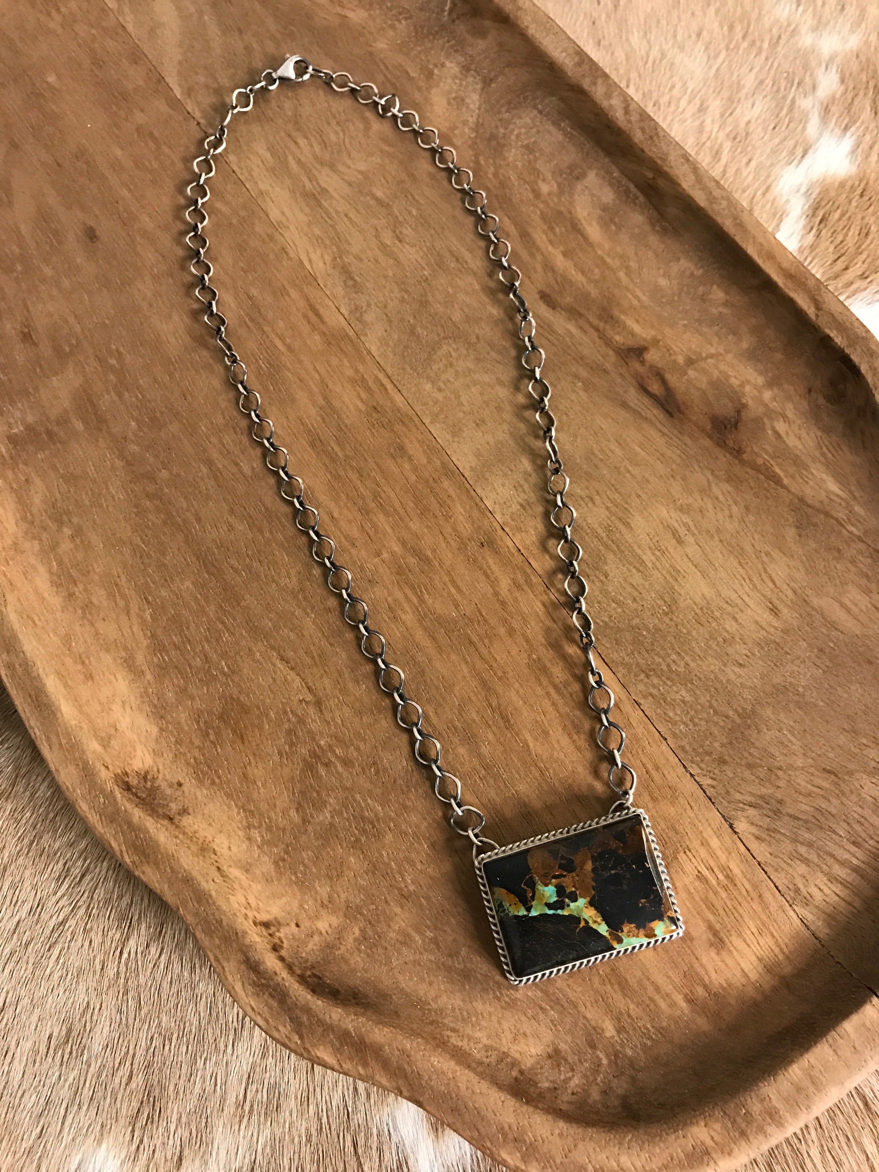 The Corvallis Black Jack Necklace, 6 xx-Necklaces-Calli Co., Turquoise and Silver Jewelry, Native American Handmade, Zuni Tribe, Navajo Tribe, Brock Texas