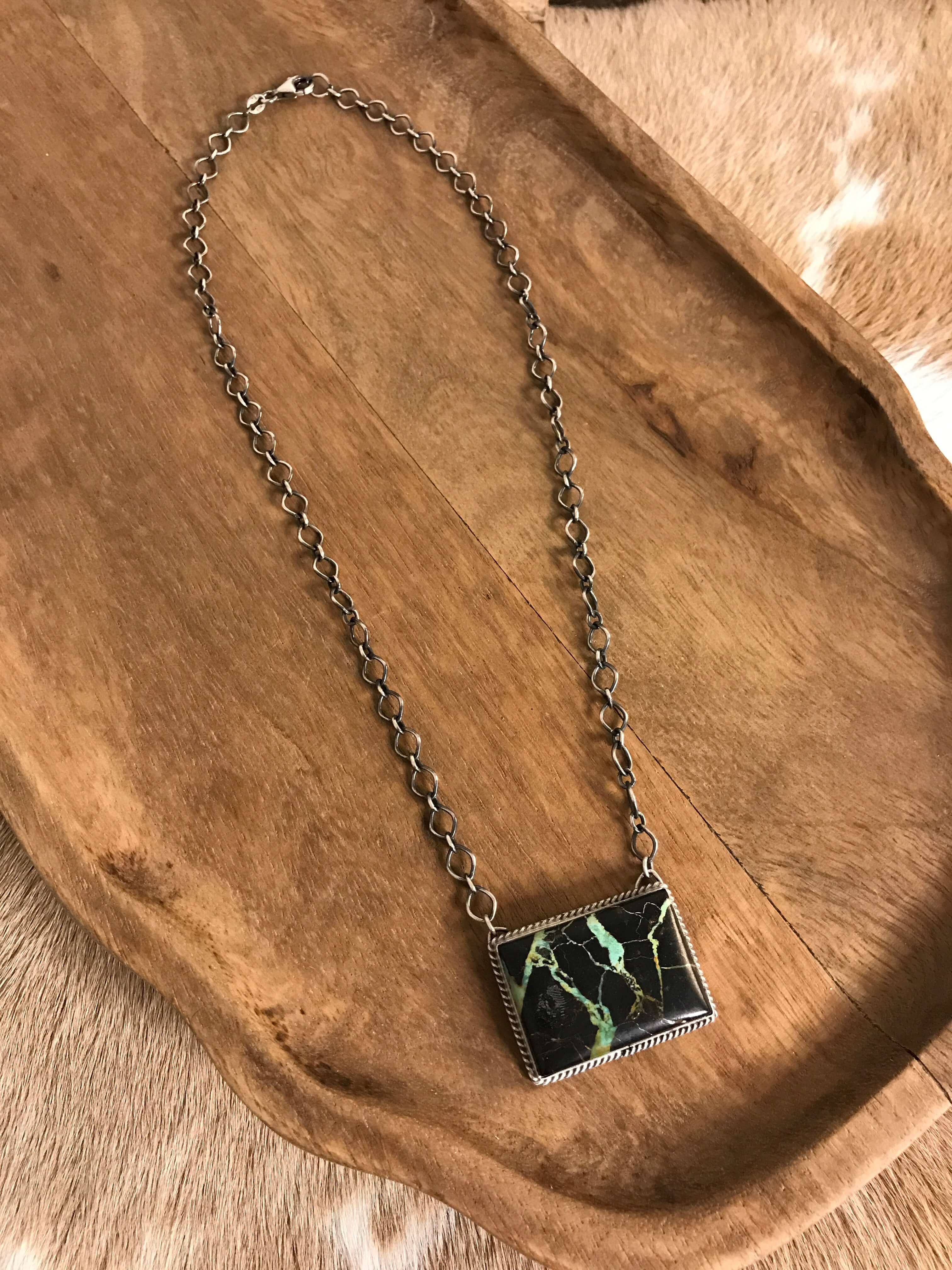 The Corvallis Black Jack Necklace, 5 xx-Necklaces-Calli Co., Turquoise and Silver Jewelry, Native American Handmade, Zuni Tribe, Navajo Tribe, Brock Texas