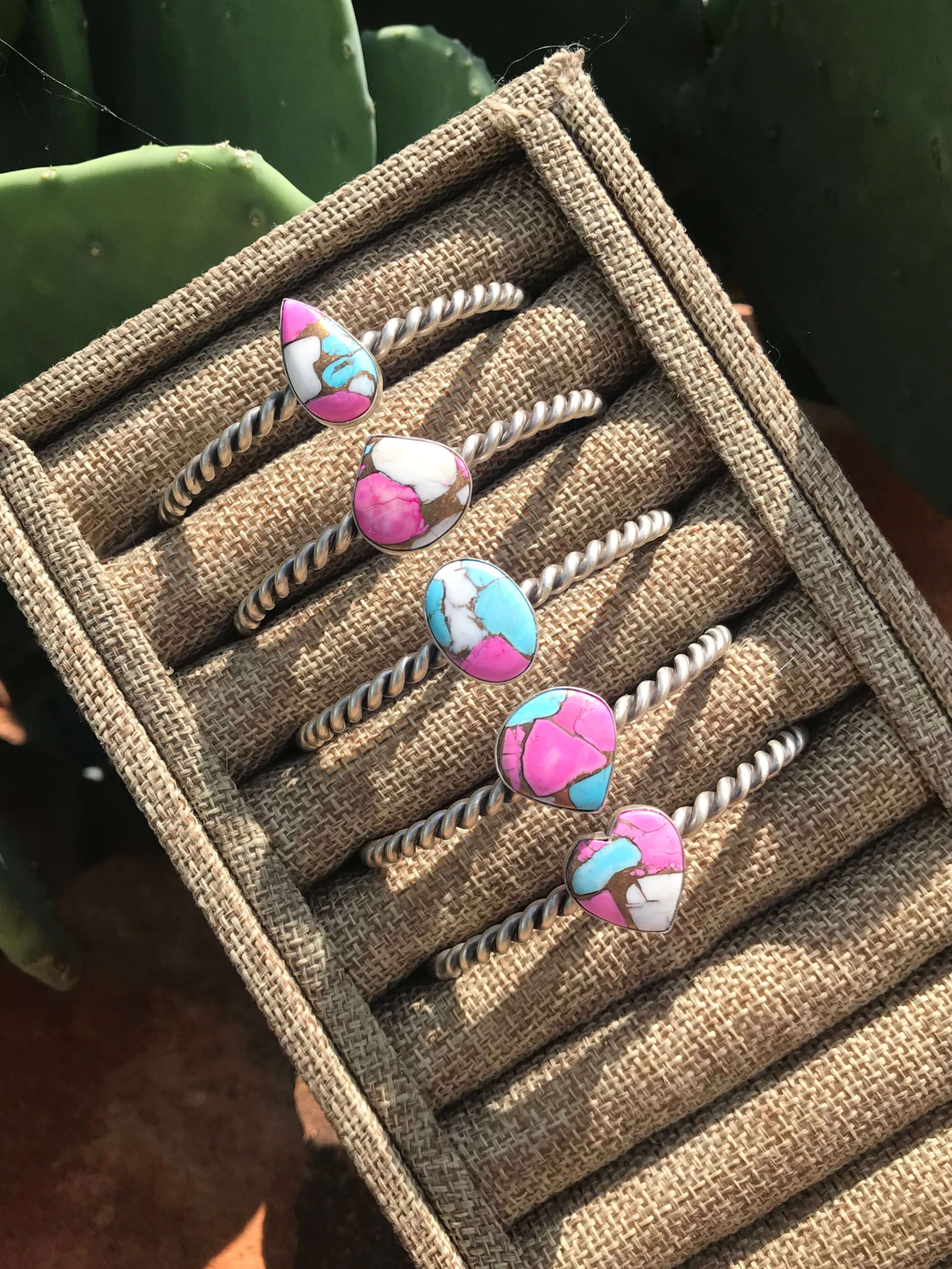 The Rope Cotton Candy Cuff-Bracelets & Cuffs-Calli Co., Turquoise and Silver Jewelry, Native American Handmade, Zuni Tribe, Navajo Tribe, Brock Texas