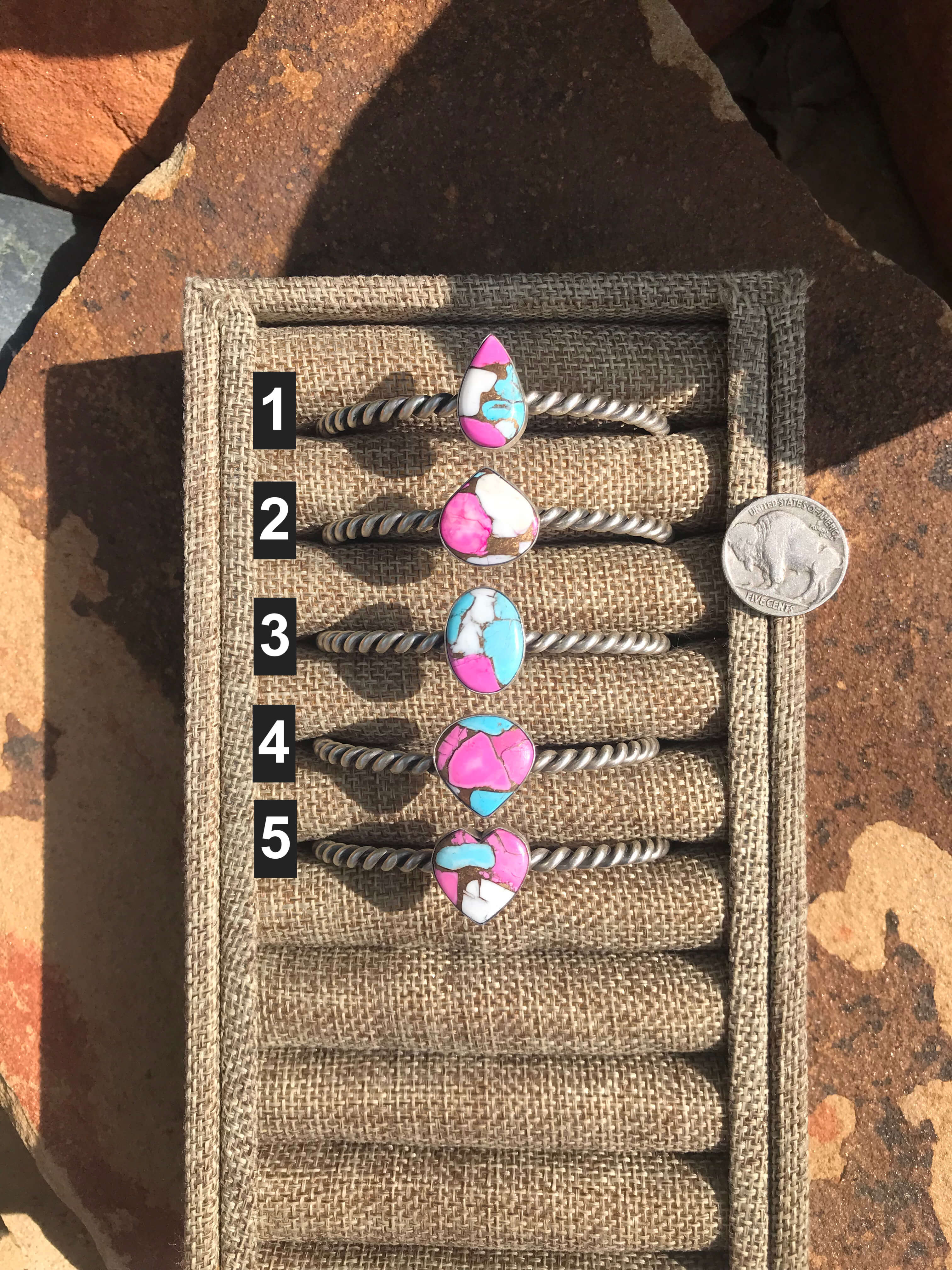 The Rope Cotton Candy Cuff-Bracelets & Cuffs-Calli Co., Turquoise and Silver Jewelry, Native American Handmade, Zuni Tribe, Navajo Tribe, Brock Texas