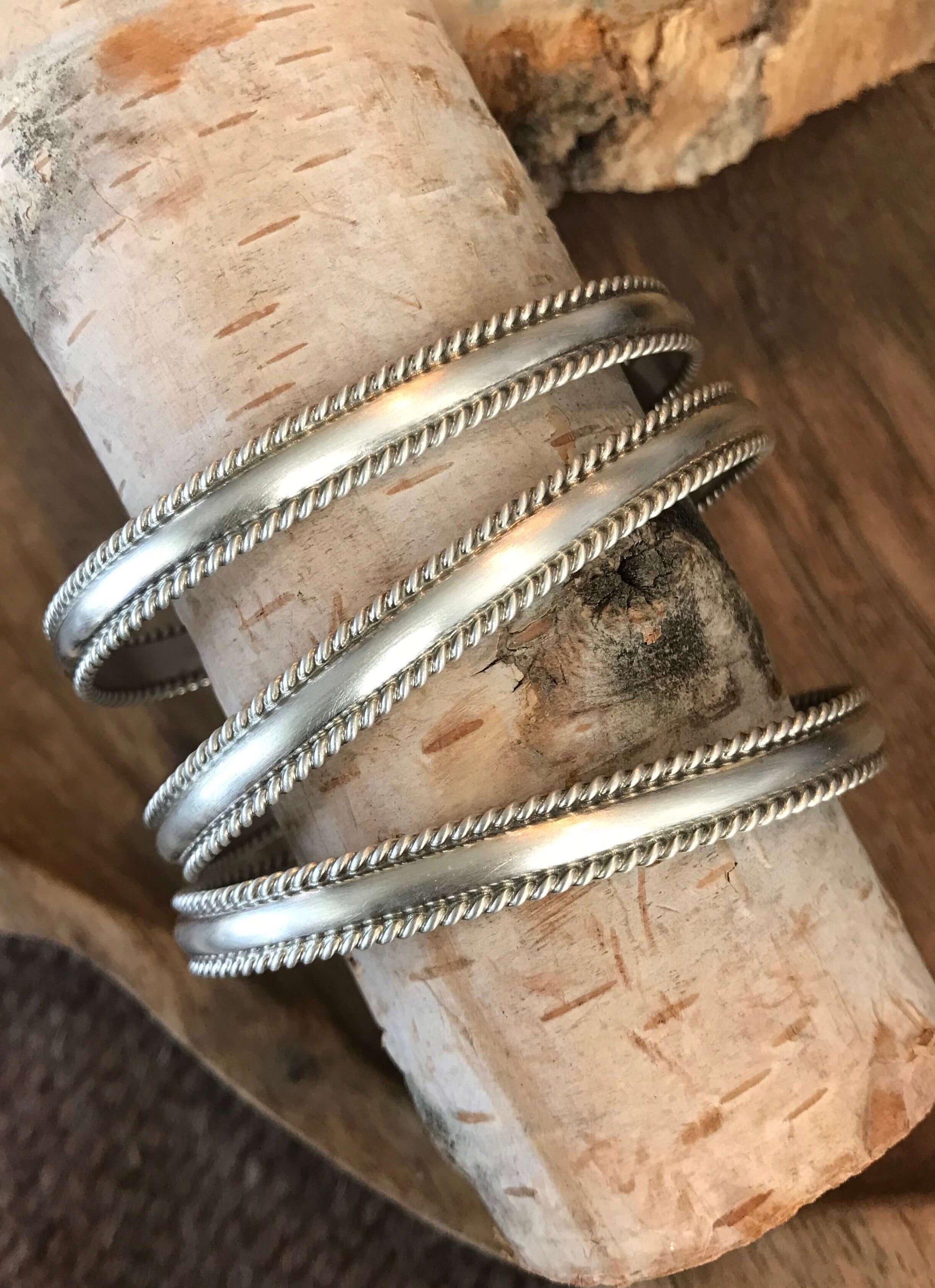 The Percy Cuff-Bracelets & Cuffs-Calli Co., Turquoise and Silver Jewelry, Native American Handmade, Zuni Tribe, Navajo Tribe, Brock Texas