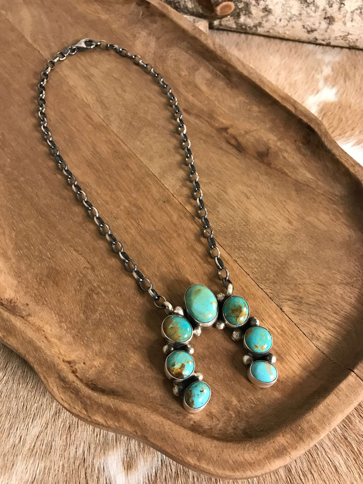 The Naja Necklace, 11-Necklaces-Calli Co., Turquoise and Silver Jewelry, Native American Handmade, Zuni Tribe, Navajo Tribe, Brock Texas