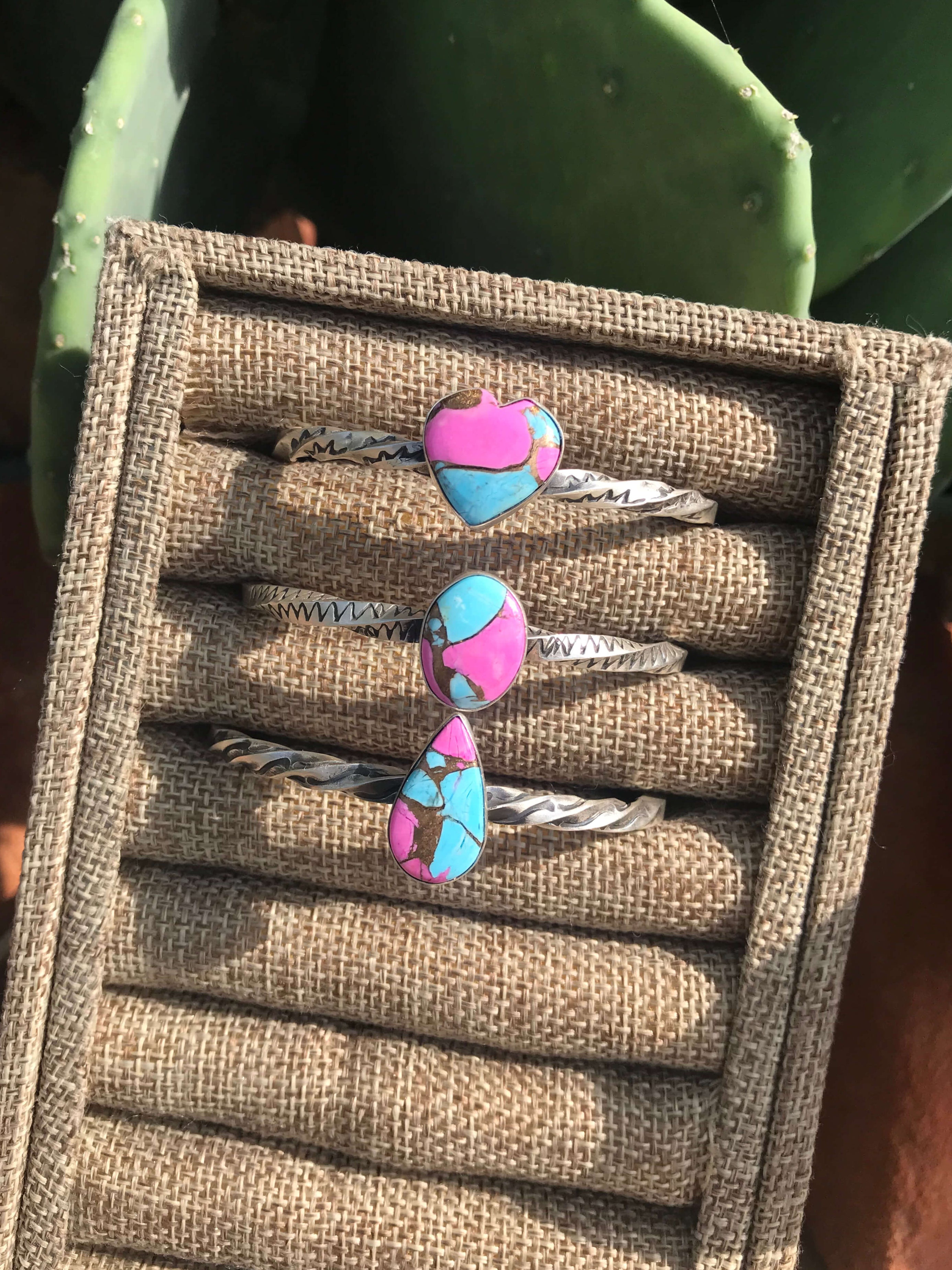 The Crown Cotton Candy Cuff-Bracelets & Cuffs-Calli Co., Turquoise and Silver Jewelry, Native American Handmade, Zuni Tribe, Navajo Tribe, Brock Texas