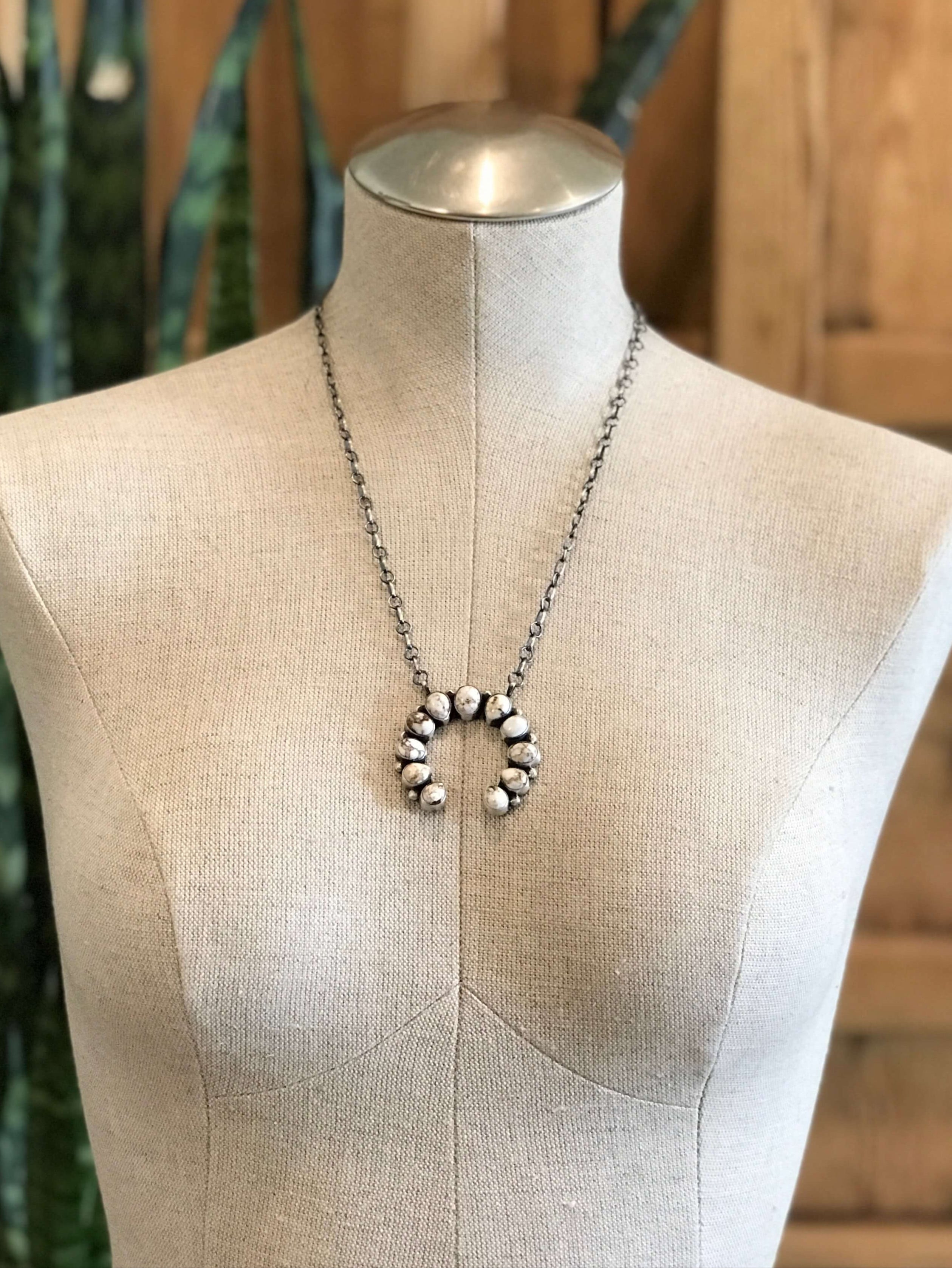 The Wild Horse Naja Necklace, 2-Necklaces-Calli Co., Turquoise and Silver Jewelry, Native American Handmade, Zuni Tribe, Navajo Tribe, Brock Texas