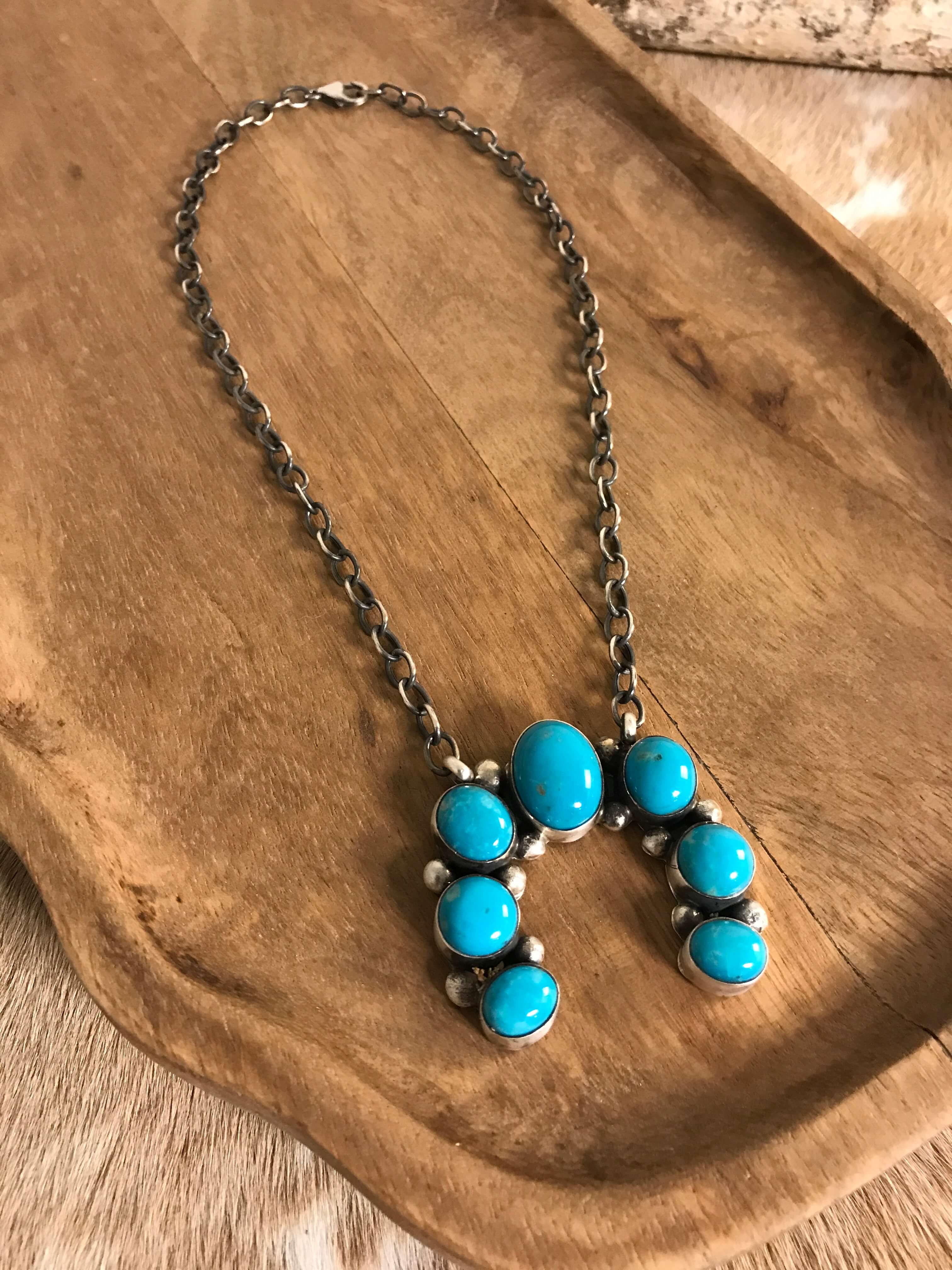 The Naja Necklace, 19-Necklaces-Calli Co., Turquoise and Silver Jewelry, Native American Handmade, Zuni Tribe, Navajo Tribe, Brock Texas
