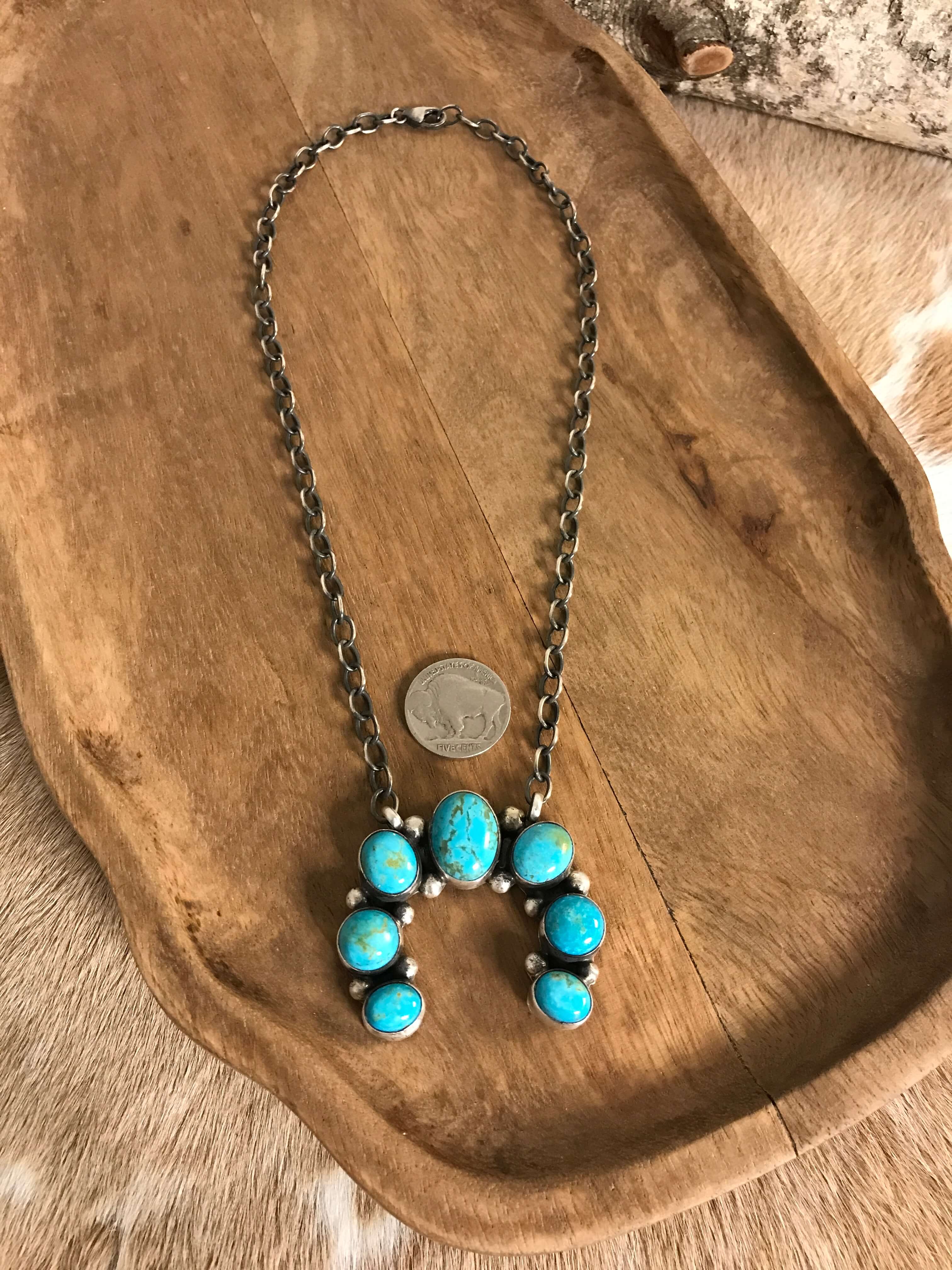 The Naja Necklace, 23-Necklaces-Calli Co., Turquoise and Silver Jewelry, Native American Handmade, Zuni Tribe, Navajo Tribe, Brock Texas