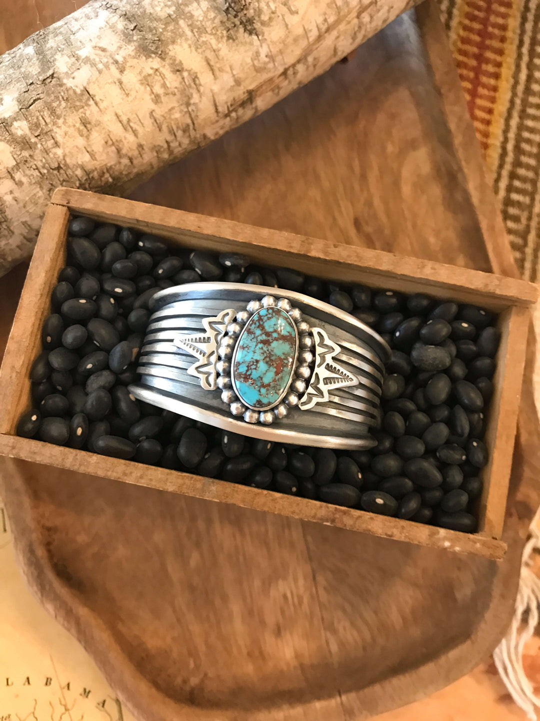 The Washington Turquoise Cuff-Bracelets & Cuffs-Calli Co., Turquoise and Silver Jewelry, Native American Handmade, Zuni Tribe, Navajo Tribe, Brock Texas