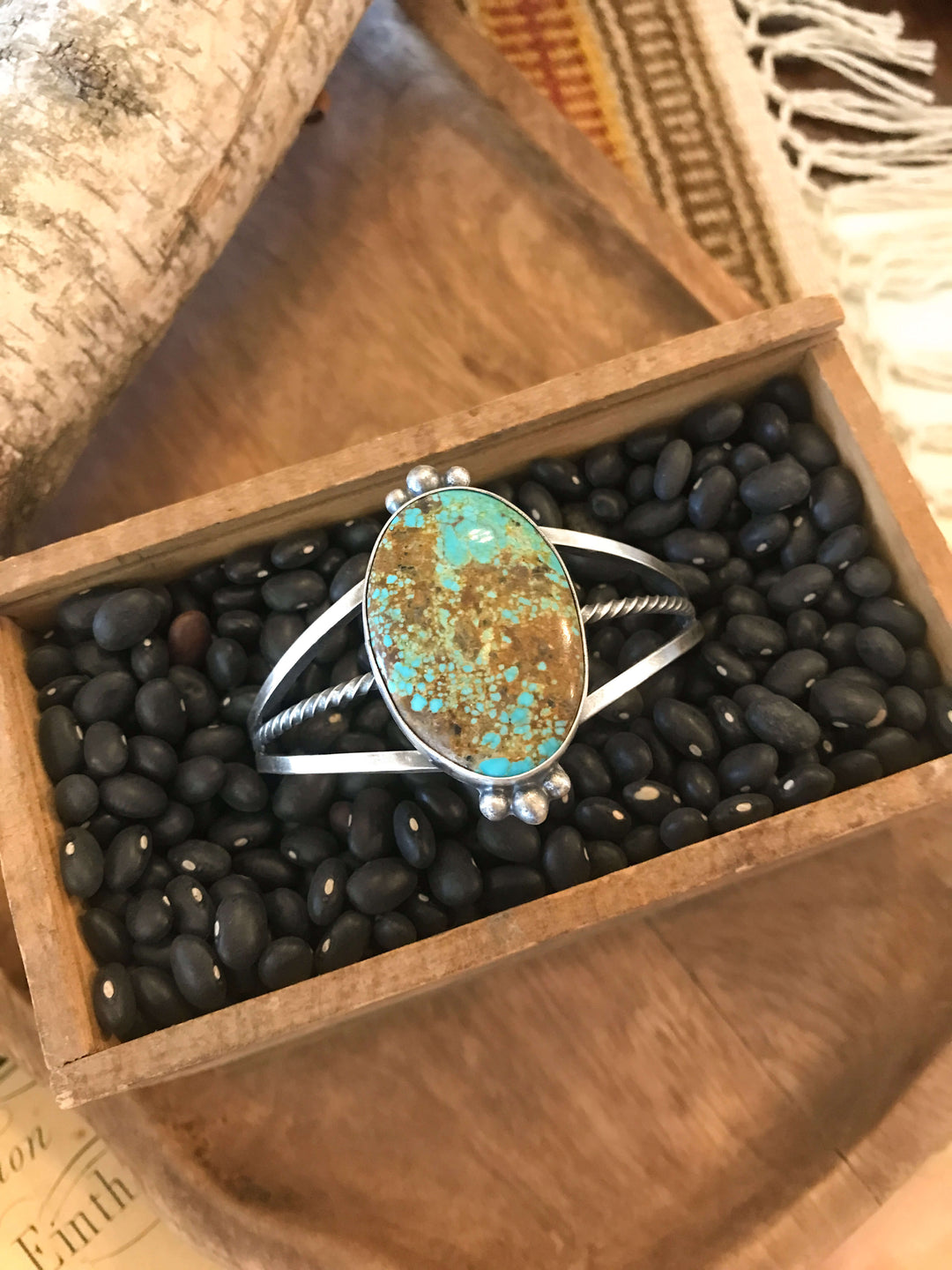 The Tensaw Turquoise Cuff, 3-Bracelets & Cuffs-Calli Co., Turquoise and Silver Jewelry, Native American Handmade, Zuni Tribe, Navajo Tribe, Brock Texas