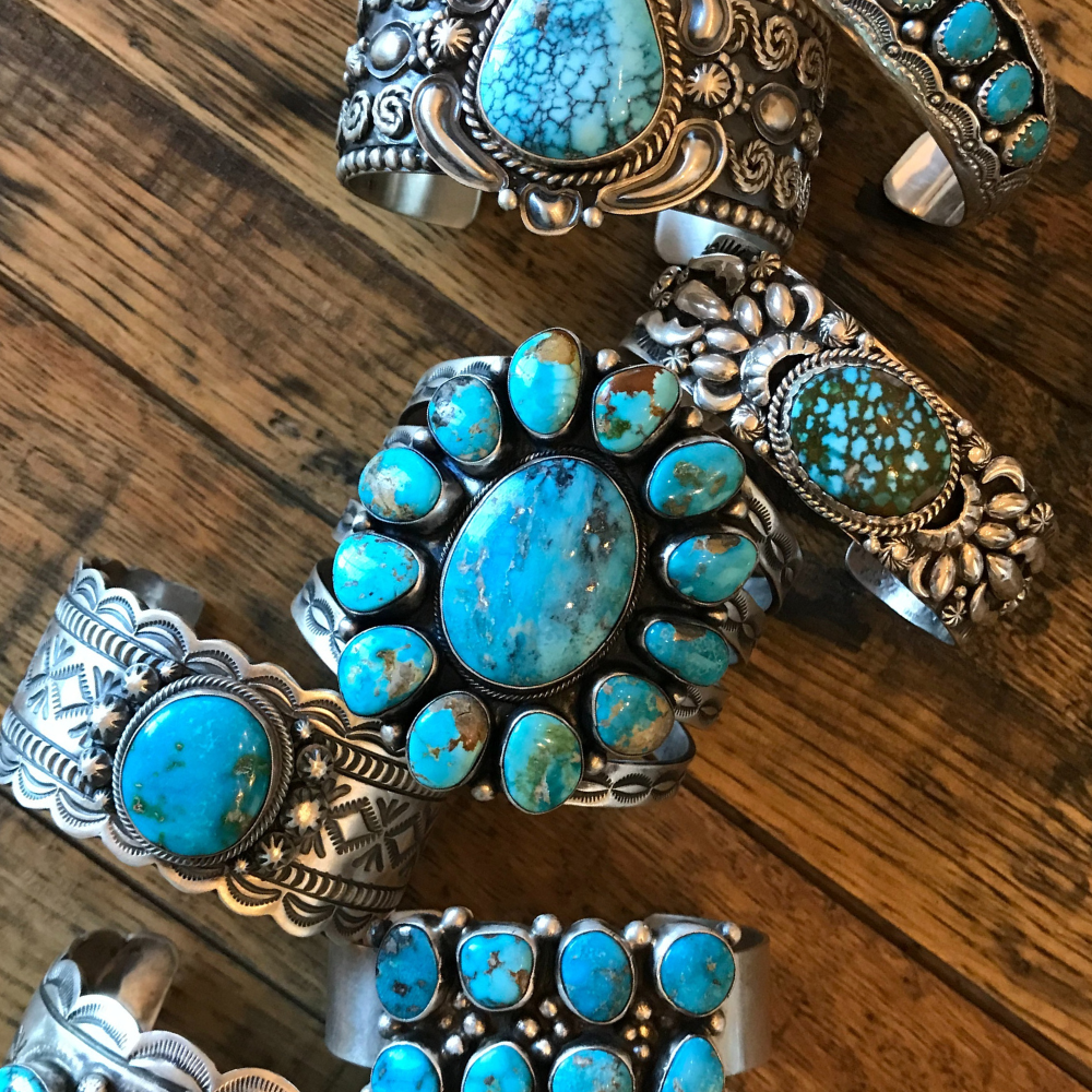 Turquoise and Sterling Silver Western Fashion Bracelets from Cali Co Silver