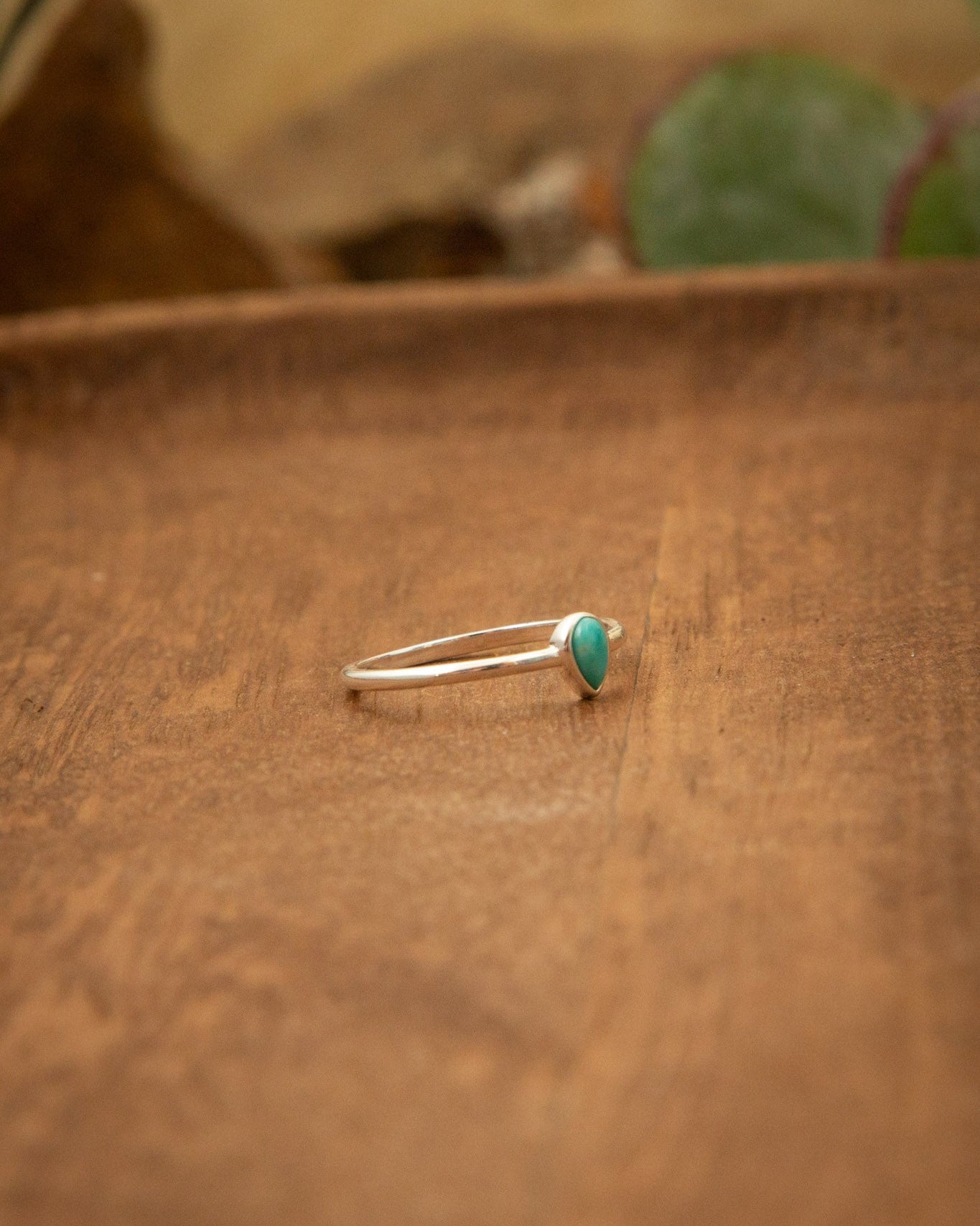 The Turquoise Teardrop Ring-Rings-Calli Co., Turquoise and Silver Jewelry, Native American Handmade, Zuni Tribe, Navajo Tribe, Brock Texas