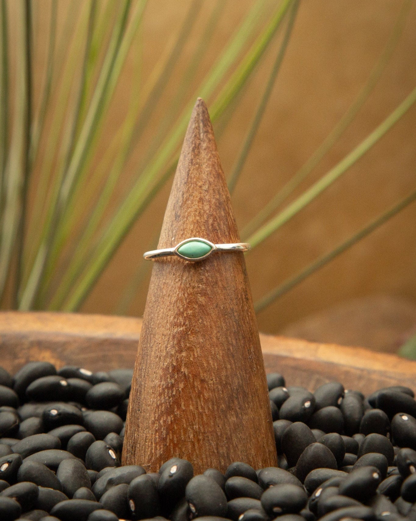 The Turquoise Marquise Ring-Rings-Calli Co., Turquoise and Silver Jewelry, Native American Handmade, Zuni Tribe, Navajo Tribe, Brock Texas