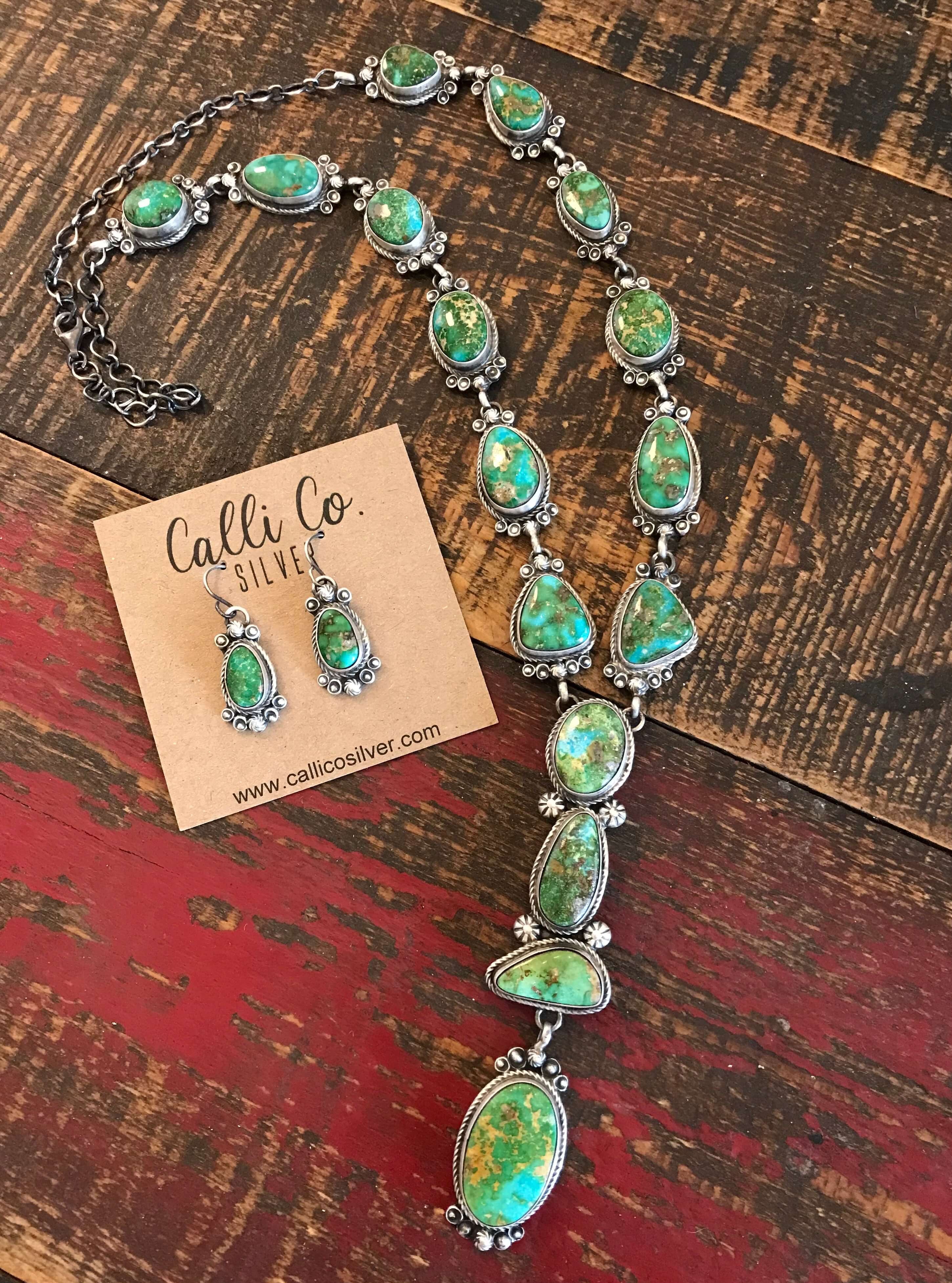 The White Water Turquoise Lariat Necklace Set – Calli Co.