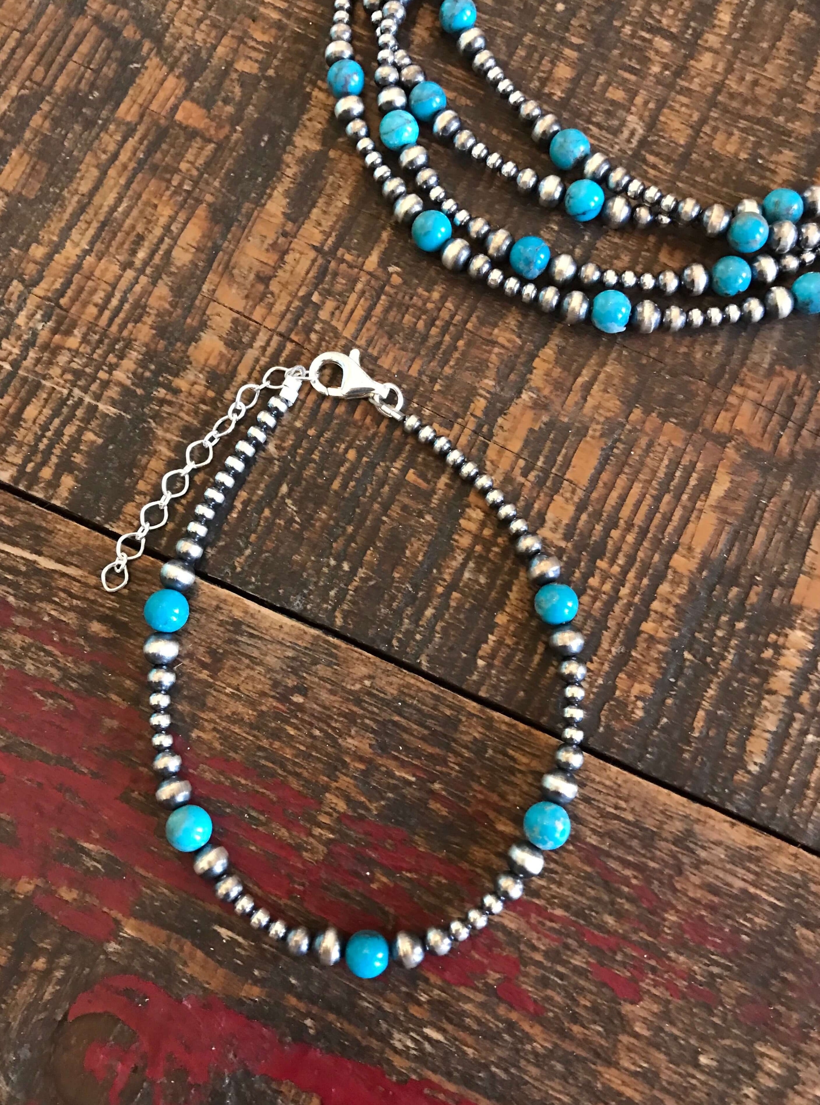 The Callison Anklet-Bracelets & Cuffs-Calli Co., Turquoise and Silver Jewelry, Native American Handmade, Zuni Tribe, Navajo Tribe, Brock Texas