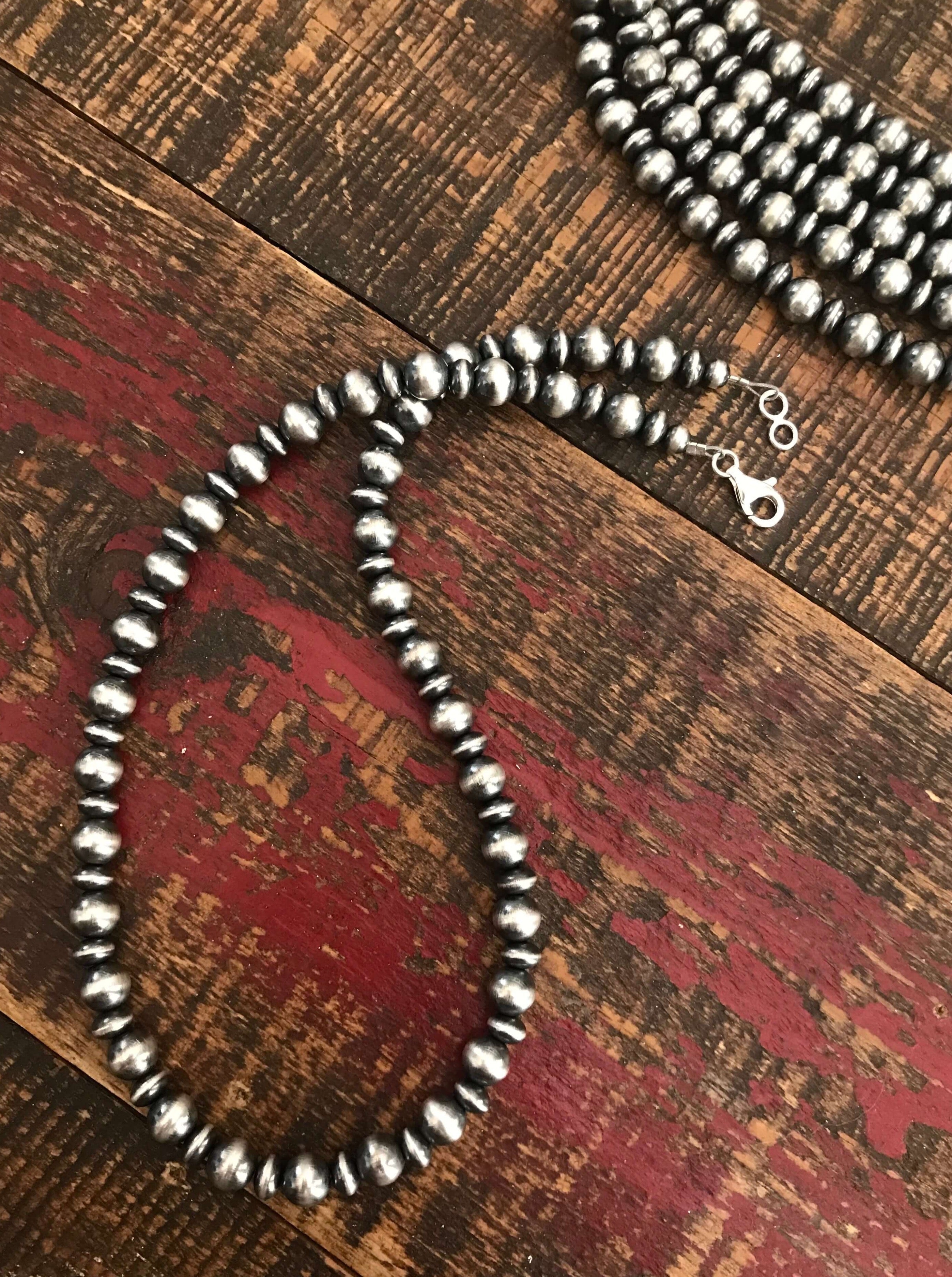 The Cave Creek Necklace, 18"-Necklaces-Calli Co., Turquoise and Silver Jewelry, Native American Handmade, Zuni Tribe, Navajo Tribe, Brock Texas