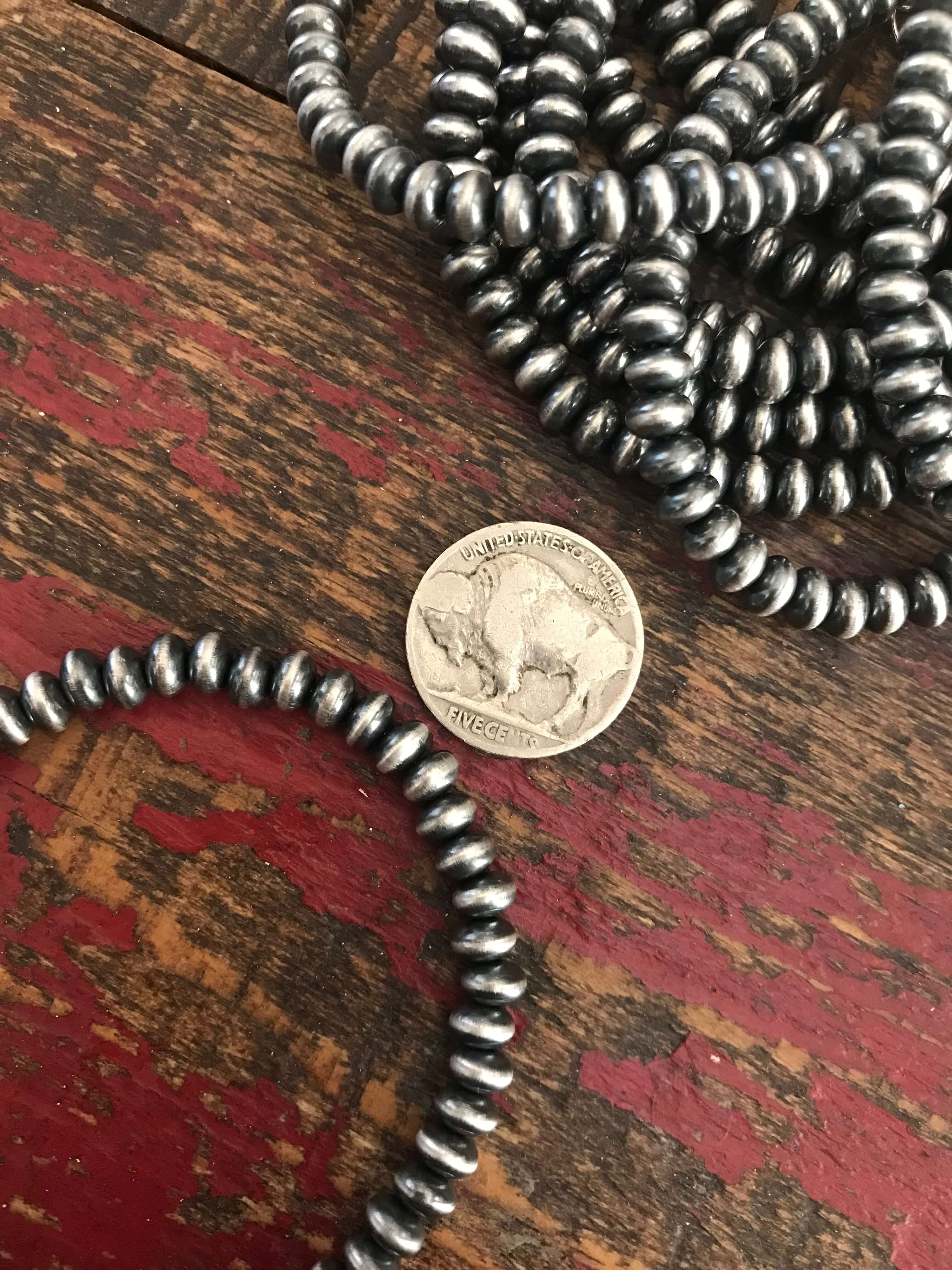 The Tahoe 5mm Saucer Bracelet-Bracelets & Cuffs-Calli Co., Turquoise and Silver Jewelry, Native American Handmade, Zuni Tribe, Navajo Tribe, Brock Texas