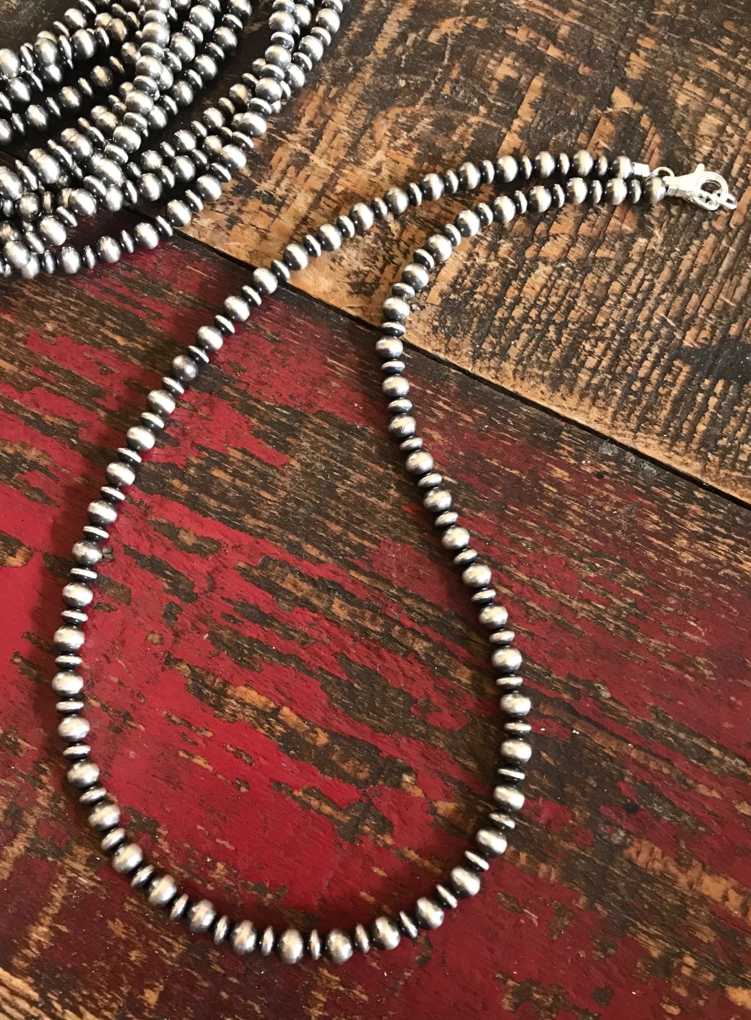 The Chisum Necklace, 17"-Necklaces-Calli Co., Turquoise and Silver Jewelry, Native American Handmade, Zuni Tribe, Navajo Tribe, Brock Texas