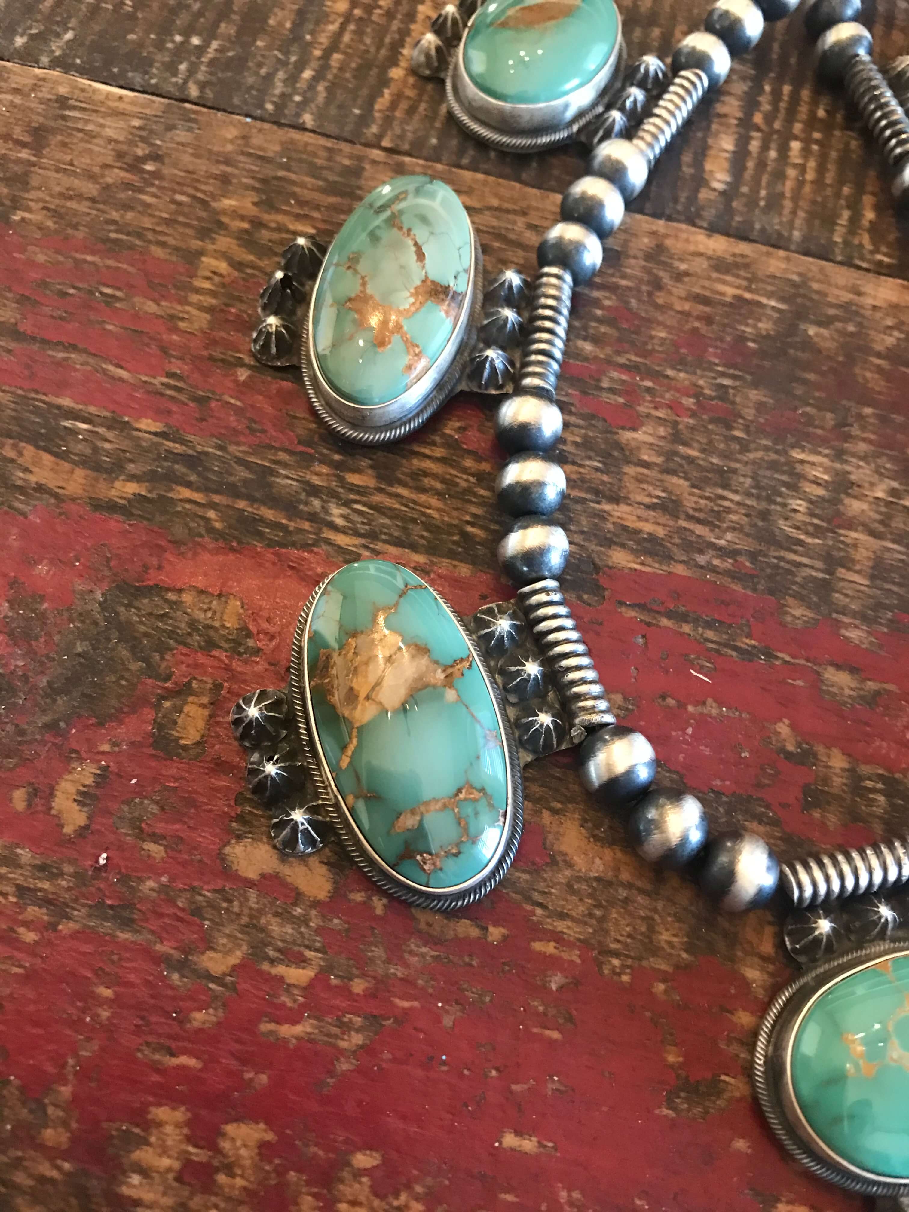 The Draper Turquoise Necklace-Necklaces-Calli Co., Turquoise and Silver Jewelry, Native American Handmade, Zuni Tribe, Navajo Tribe, Brock Texas
