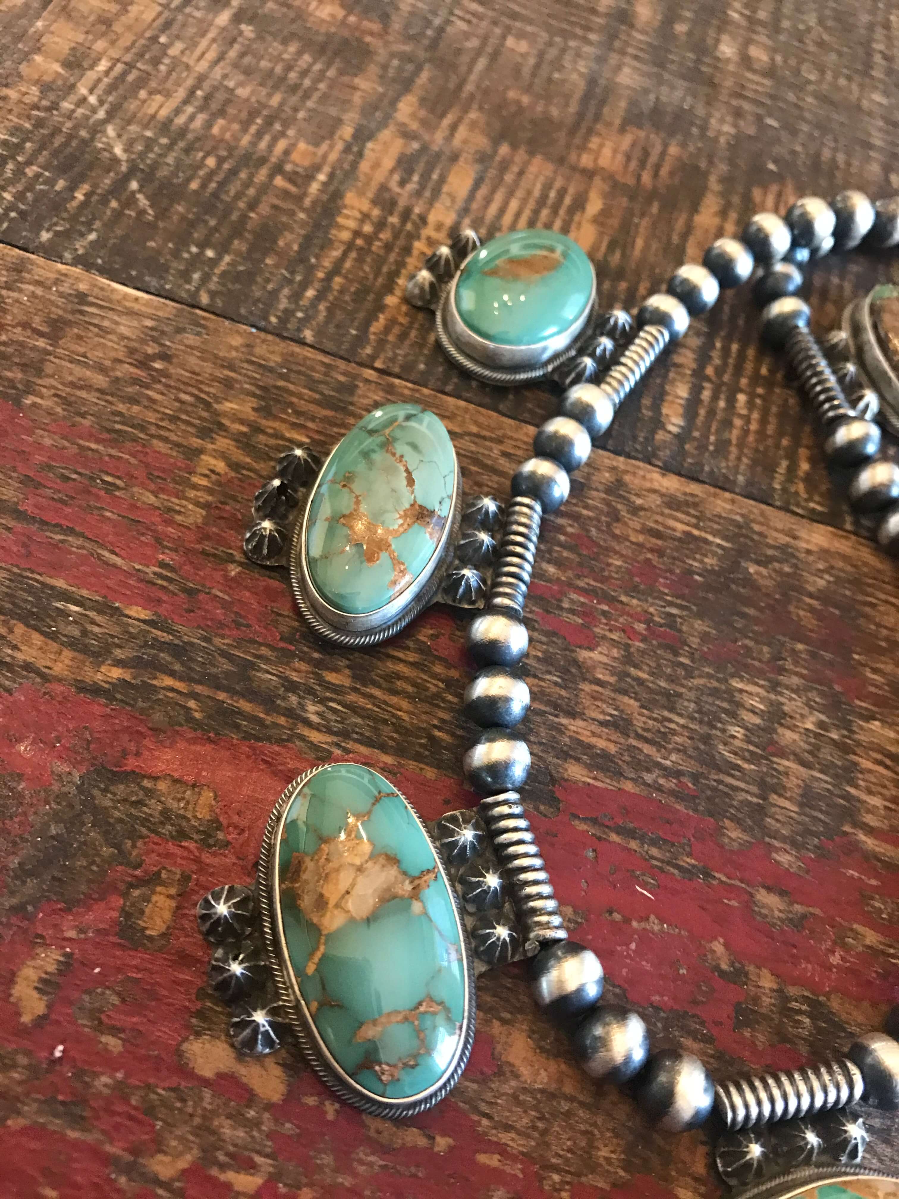 The Draper Turquoise Necklace-Necklaces-Calli Co., Turquoise and Silver Jewelry, Native American Handmade, Zuni Tribe, Navajo Tribe, Brock Texas
