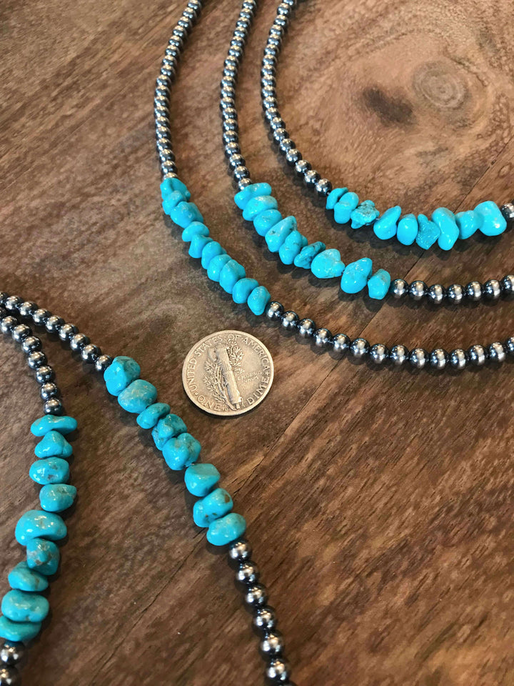 The Cayson II Necklace-Necklaces-Calli Co., Turquoise and Silver Jewelry, Native American Handmade, Zuni Tribe, Navajo Tribe, Brock Texas