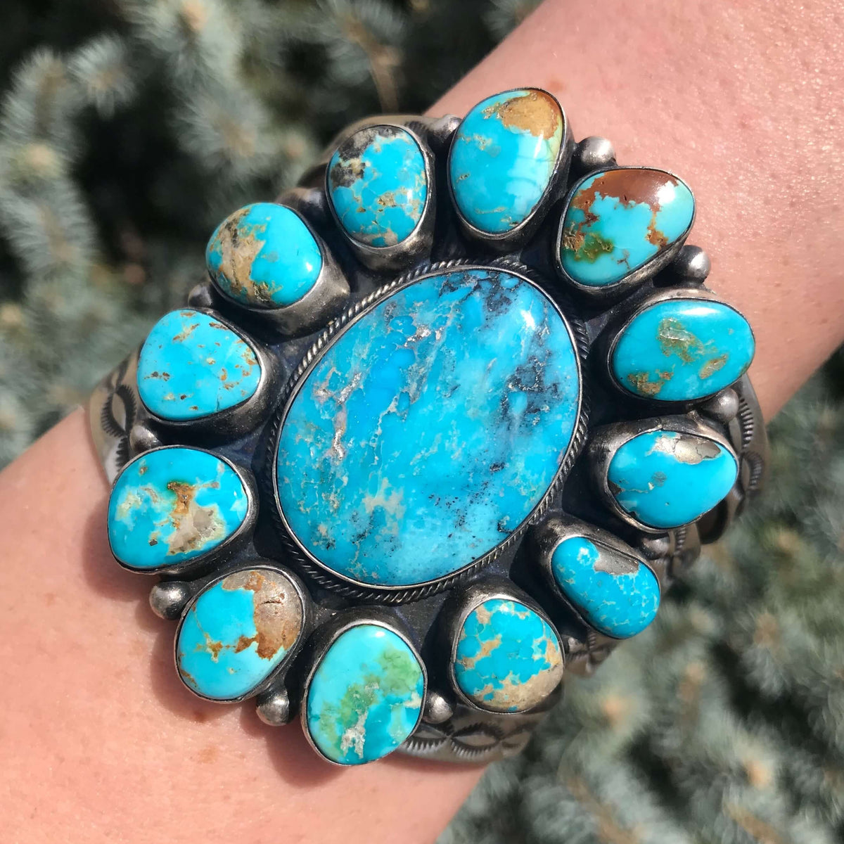 The South Hill Turquoise Cluster Cuff | Calli Co Silver | Fort 