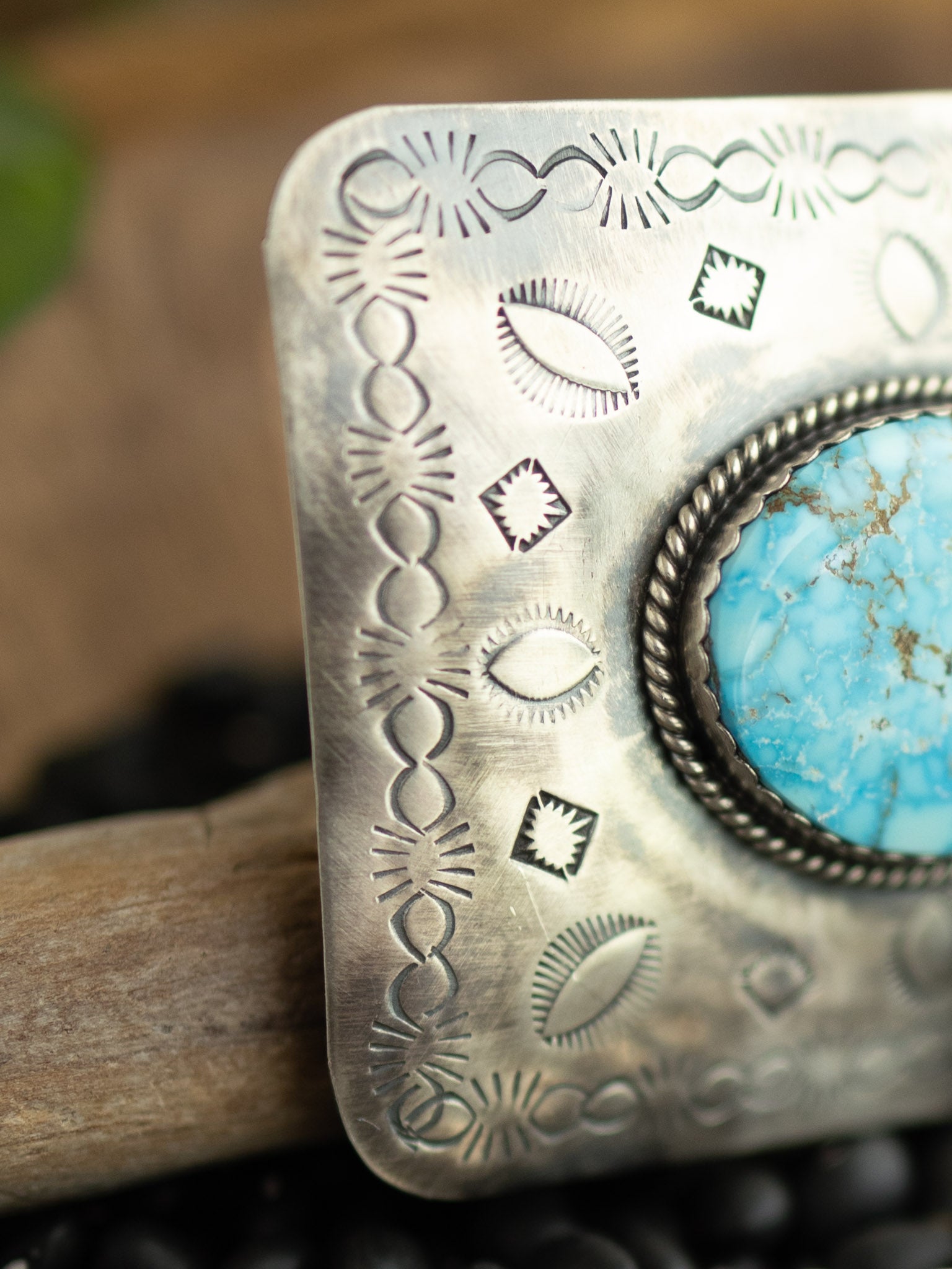 The Prisma Turquoise Belt Buckle-Belt Buckles-Calli Co., Turquoise and Silver Jewelry, Native American Handmade, Zuni Tribe, Navajo Tribe, Brock Texas