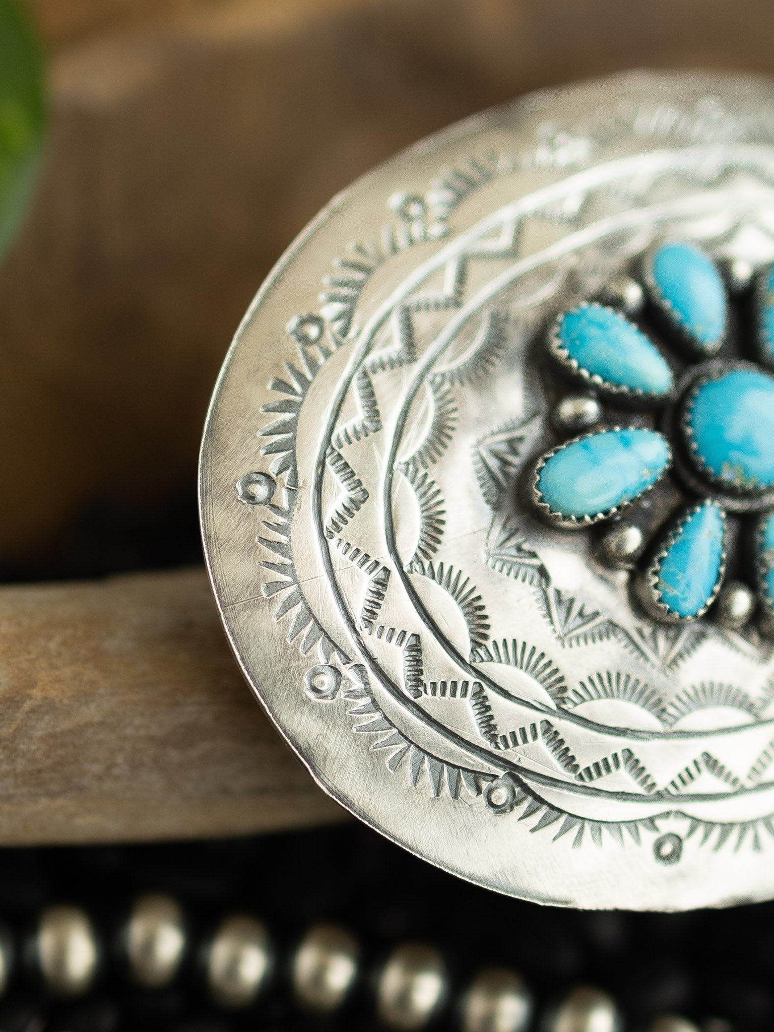 The Atlantis Turquoise Cluster Belt Buckle-Belt Buckles-Calli Co., Turquoise and Silver Jewelry, Native American Handmade, Zuni Tribe, Navajo Tribe, Brock Texas