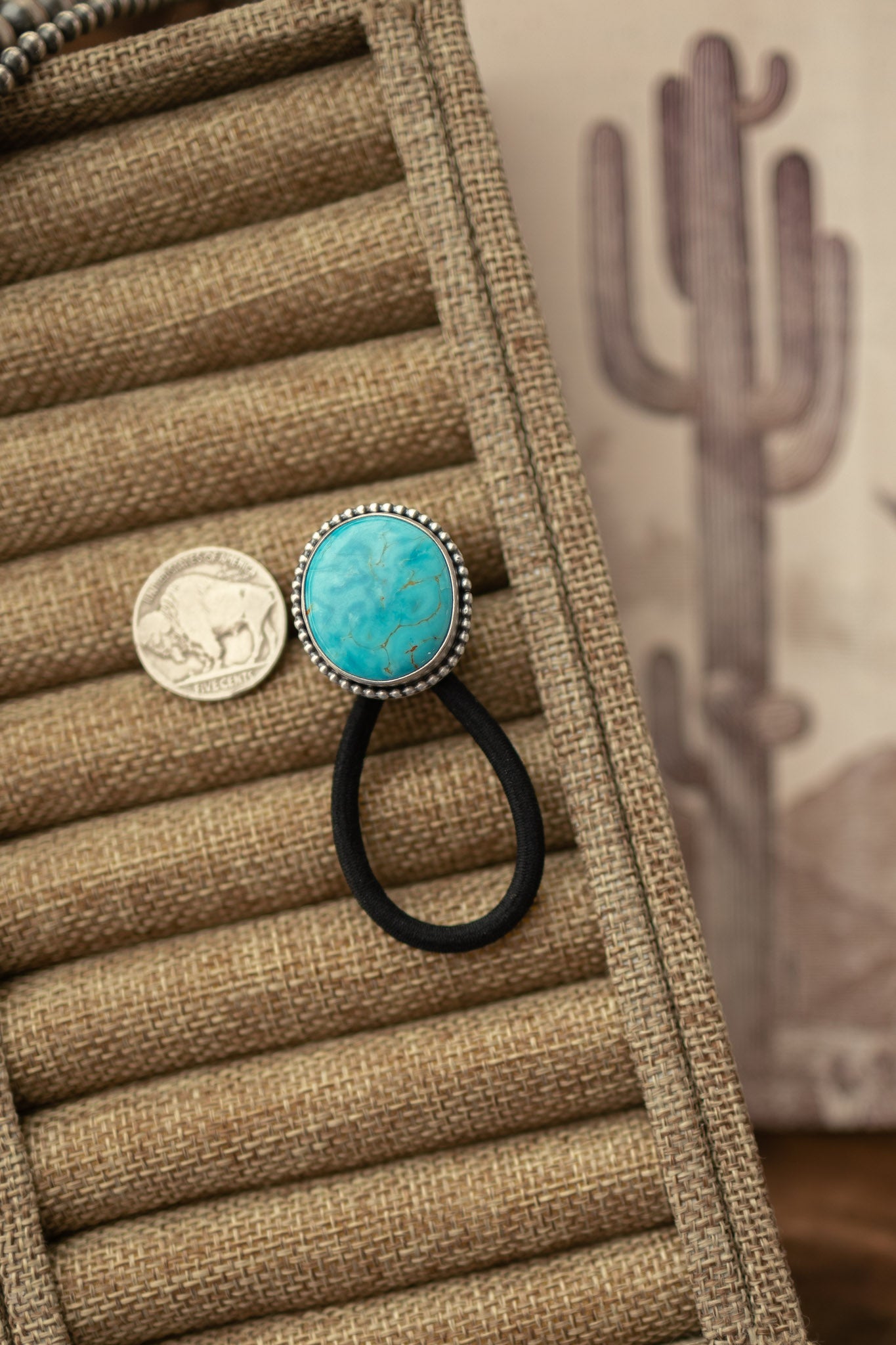 The Turquoise Hair Tie, 2 – Calli Co. Silver The Turquoise Hair Tie, 2 – Calli Co. Silver
