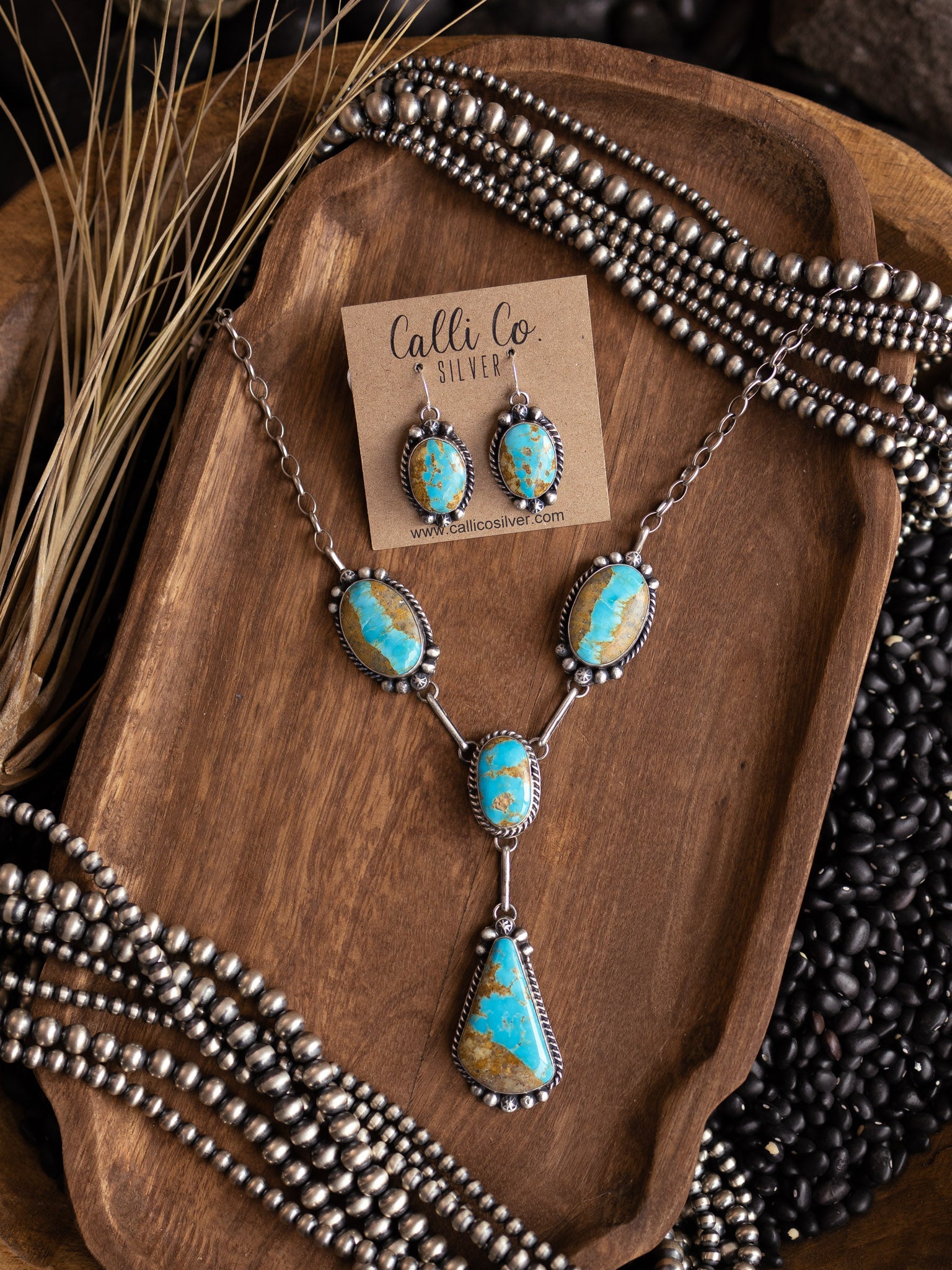 Shop Ribbon Boulder Turquoise Calli Co. Silver Dennis TX