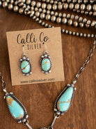 The Roseau Lariat Necklace Set-Necklaces-Calli Co., Turquoise and Silver Jewelry, Native American Handmade, Zuni Tribe, Navajo Tribe, Brock Texas