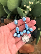 The Somerset Turquoise Earrings-Earrings-Calli Co., Turquoise and Silver Jewelry, Native American Handmade, Zuni Tribe, Navajo Tribe, Brock Texas