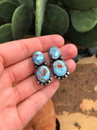 The East Bend Earrings, 2-Earrings-Calli Co., Turquoise and Silver Jewelry, Native American Handmade, Zuni Tribe, Navajo Tribe, Brock Texas