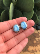 The Golden Hills Studs, 32-Earrings-Calli Co., Turquoise and Silver Jewelry, Native American Handmade, Zuni Tribe, Navajo Tribe, Brock Texas